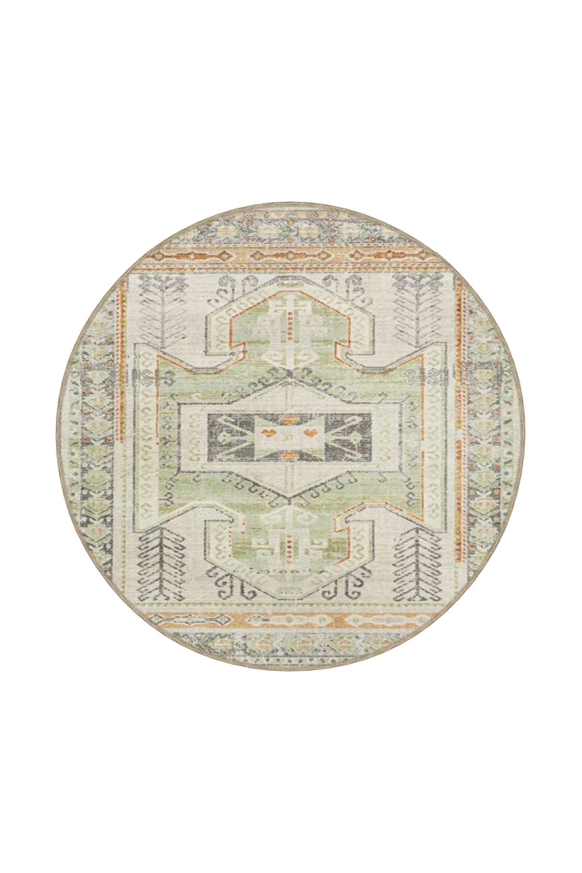 Modern Kahverengi Çerçeveli Desenli Dokuma Taban Yıkanabilir Halı miravip8366