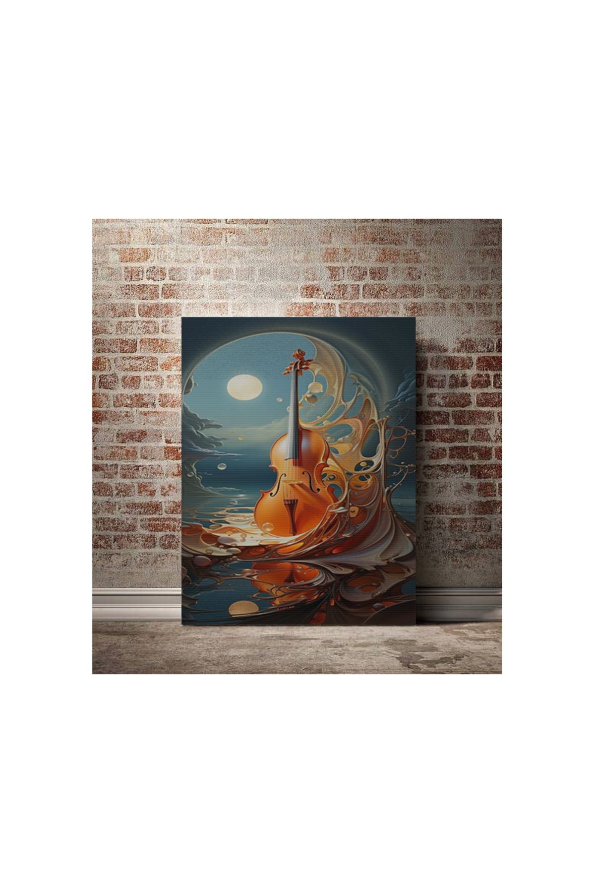 Kanvas Tablo Sanat Keman Temalı Tablo
