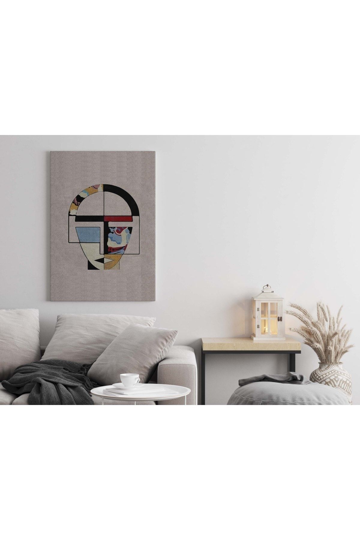 Kanvas Tablo 1125 Oscar Bej Pastel Renk Yüz Figürlü 153
