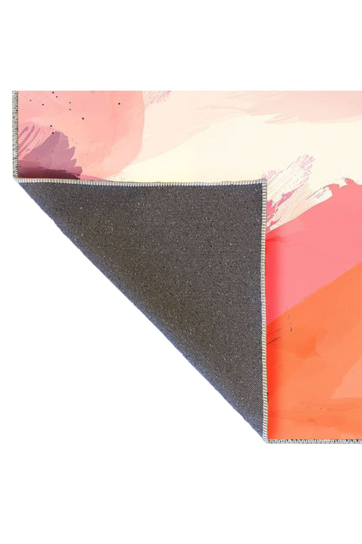 Kemal Koleksiyonu Pembe Mor Tonlar Soyut Abstract Desenli Dokuma Taban Modern Dekoratif Halı 30