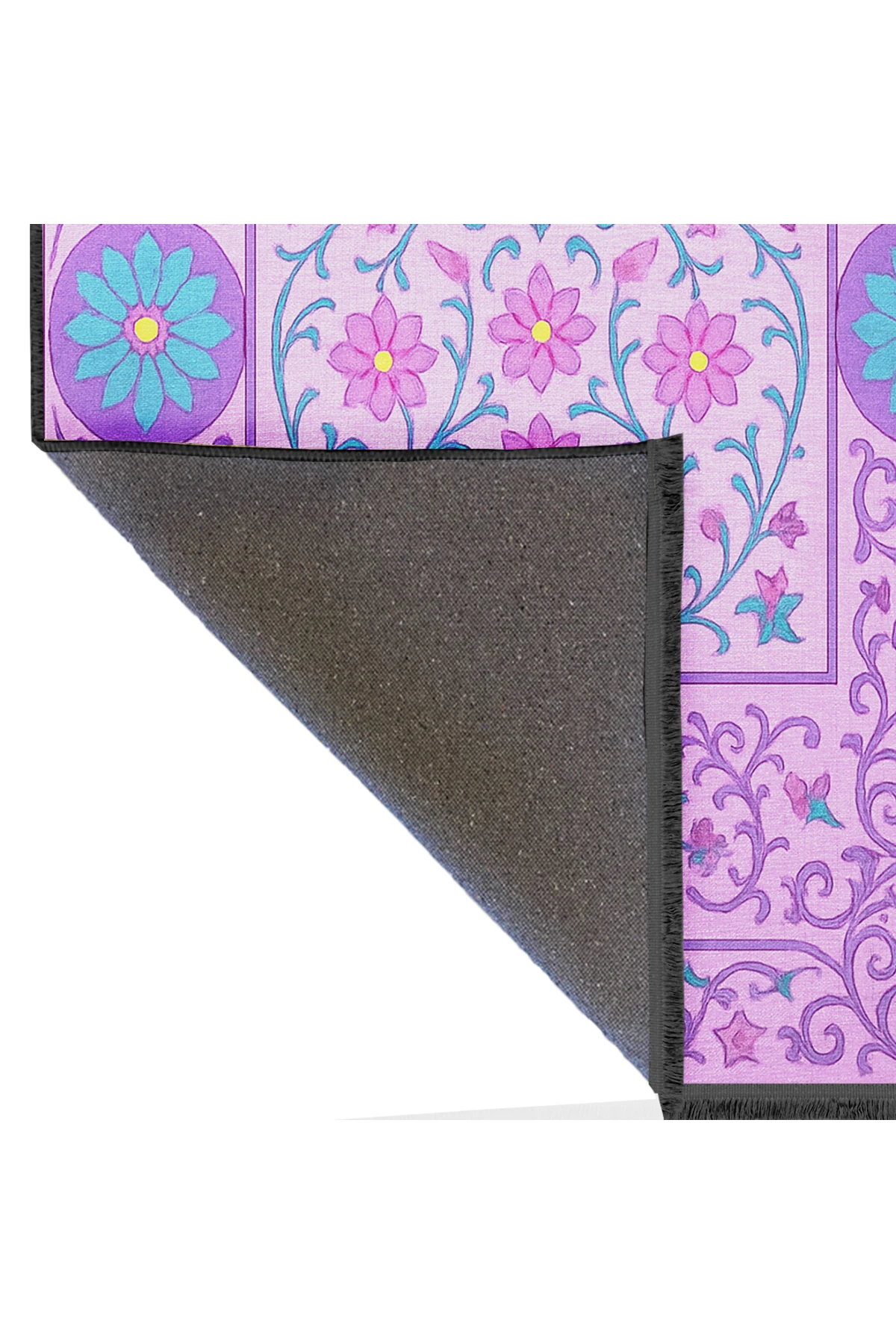 MOSSO Çok Renkli Geleneksel Temalı Desen Dokuma Taban Modern Dekoratif Halı mosso294