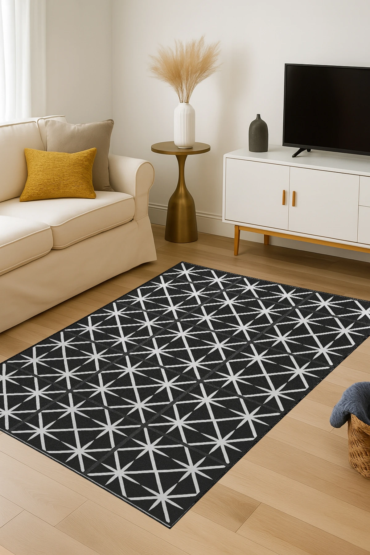 MOSSO Morden Temalı Desenli Modern Dekoratif Halı mosso450