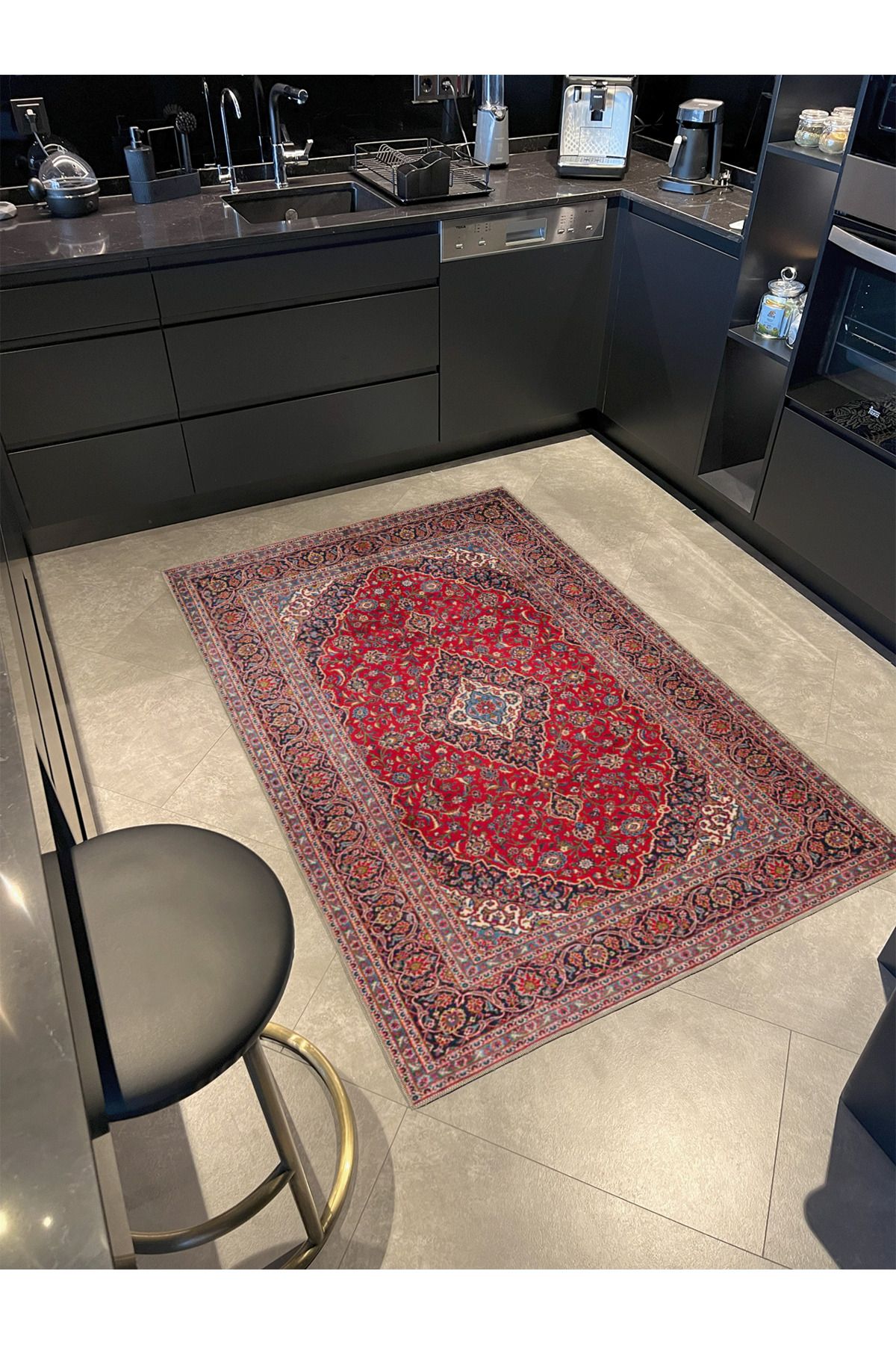 Gelenksel Kırmızı Modern Dekoratif Halı 4473