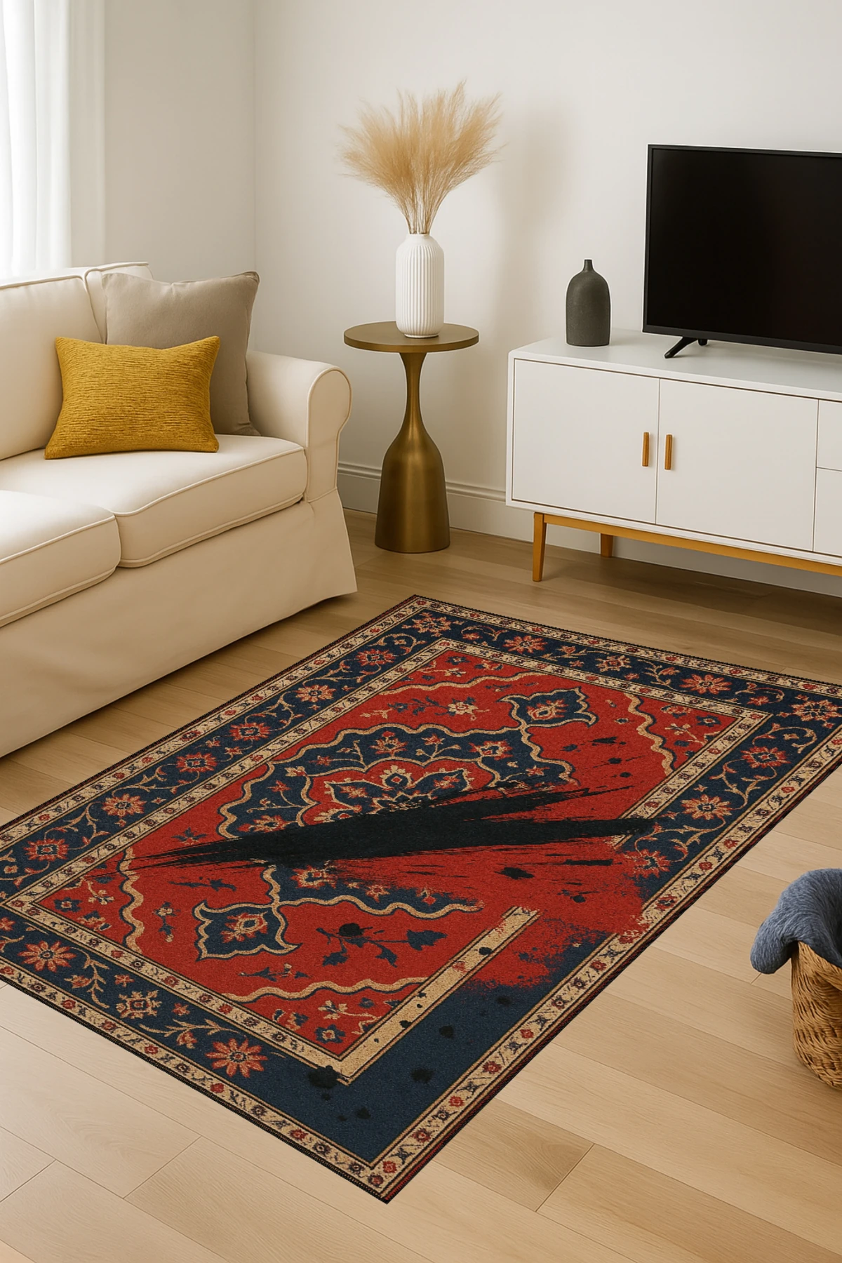 MOSSO Geleneksel Temalı Desen Modern Dekoratif Halı mosso479