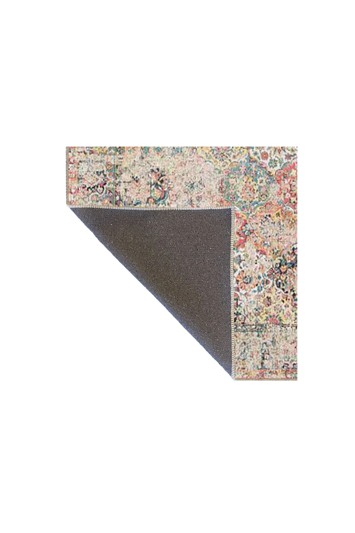 Krem Geometrik Baklavalı Desenli Dokuma Taban miravip820