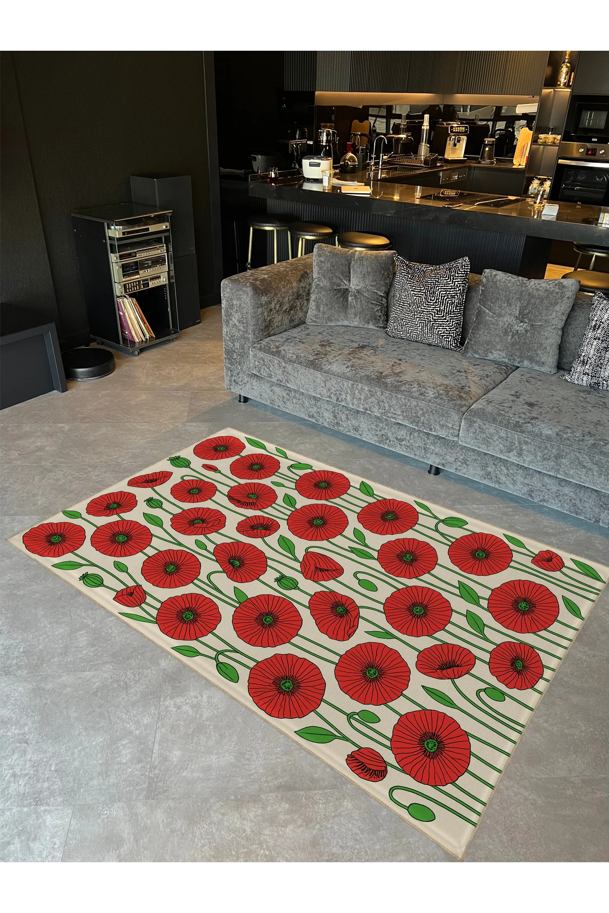 MOSSO Geleneksel Temalı Desen Modern Dekoratif Halı mosso484