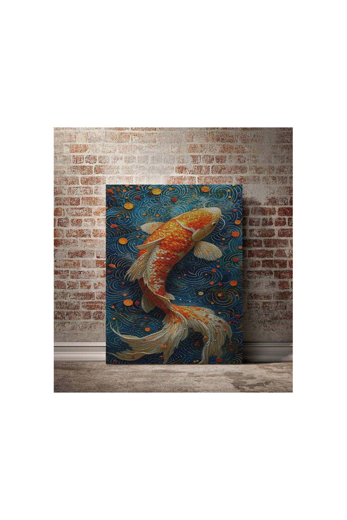 Kanvas Tablo Turuncu Renkli Balık Animal Tablo Temalı Tablo