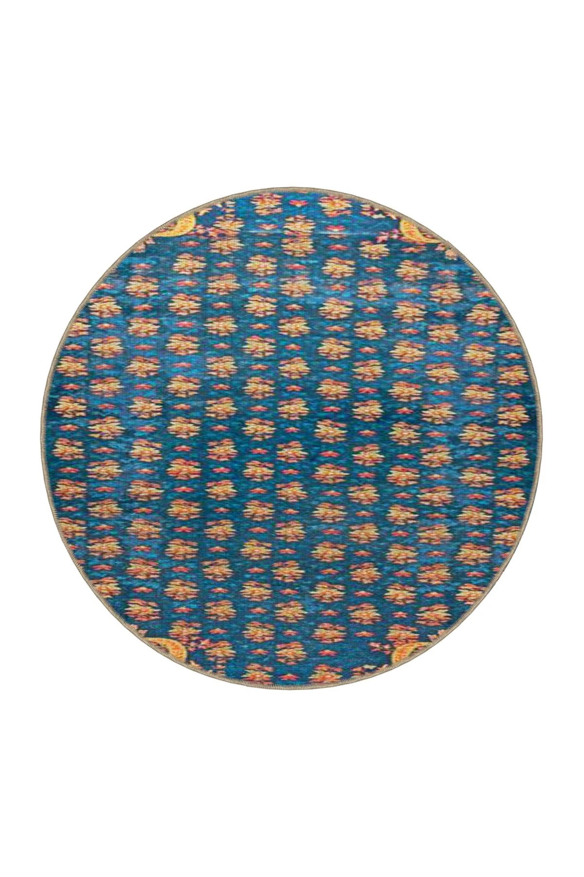 Mavi ve Kırmızı Geleneksel Dokratif Halı 4234