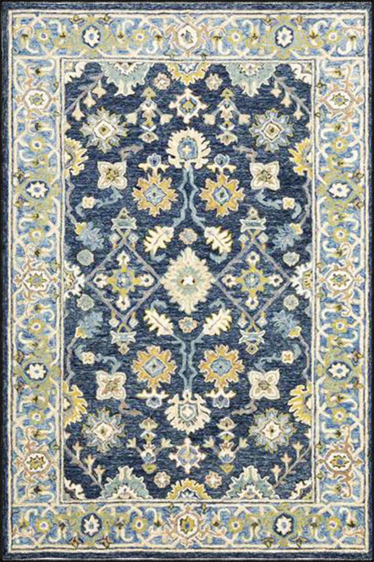 Çiçekli Etnik Desenli Dokuma Taban miravip632