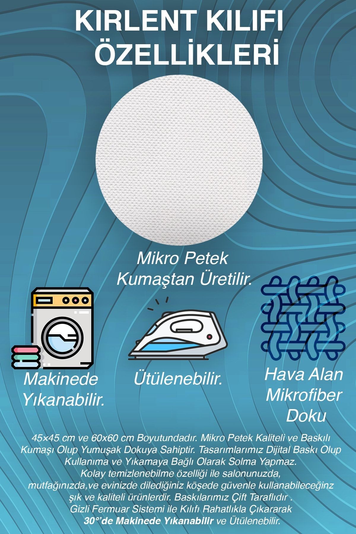 Kırlent Fs Yüz Desenli Beyaz Siyah Dijital Baskılı Kırlent Kılıfı 108