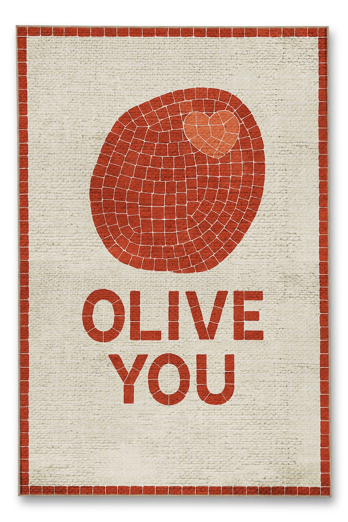 MOSSO DİSCO Yazılı Desen Dokuma Taban Vintage Dekoratif Halımosso986