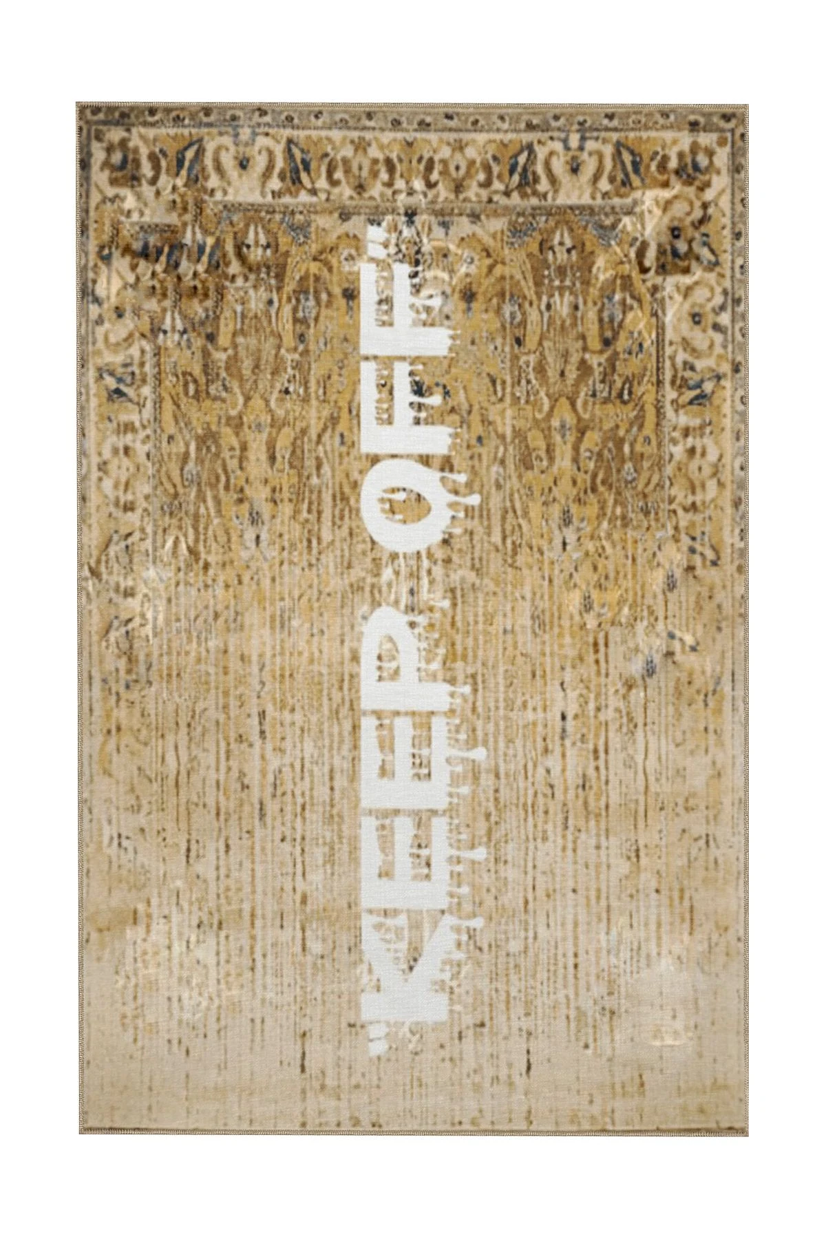 Written Koleksiyonu Pes Etme Yapabilirsin Yazılı Desenli Kreatif Modern Dekoratif Halı 10