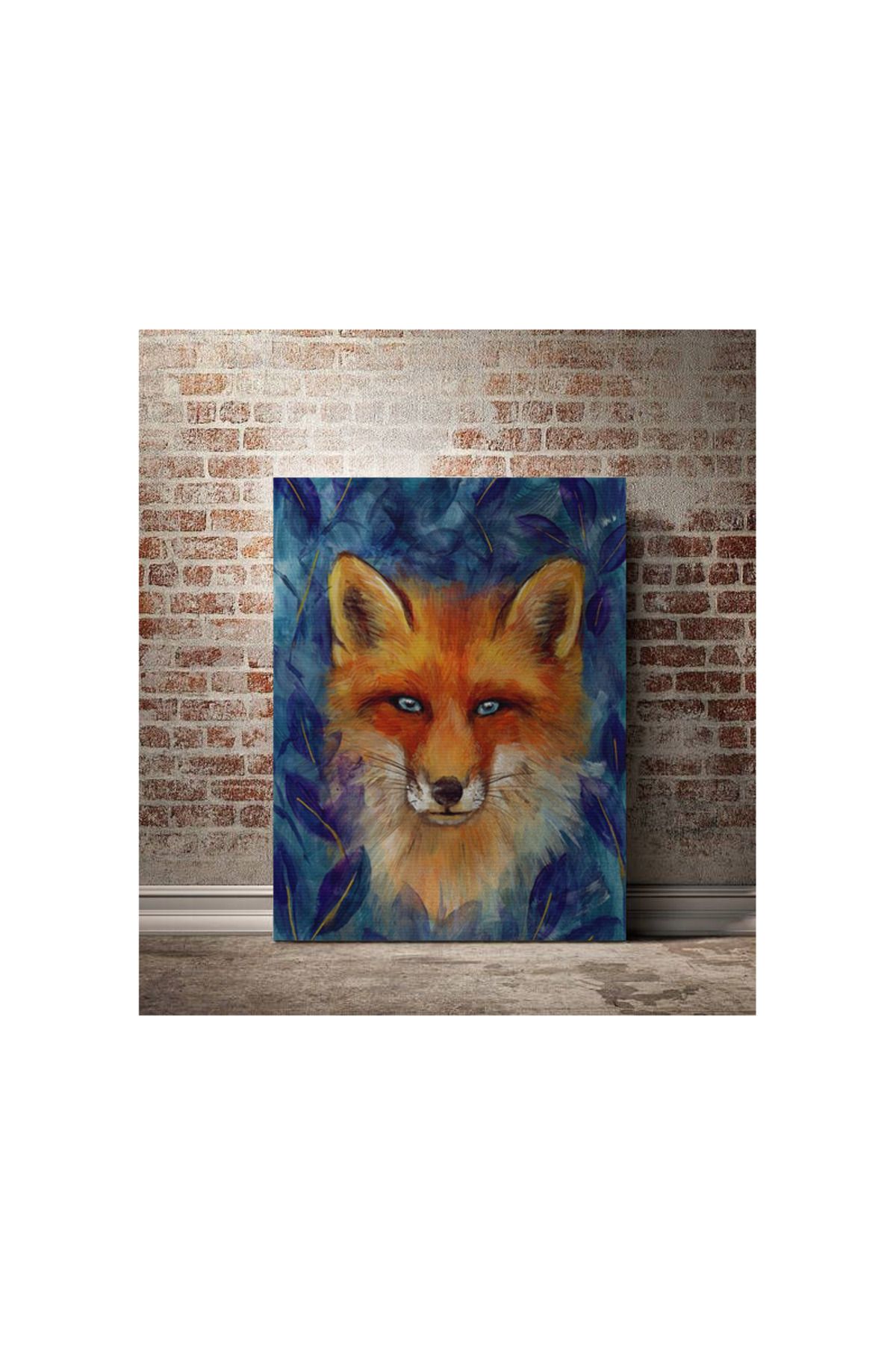 Kanvas Tablo Tilki Desenli Temalı Tablo