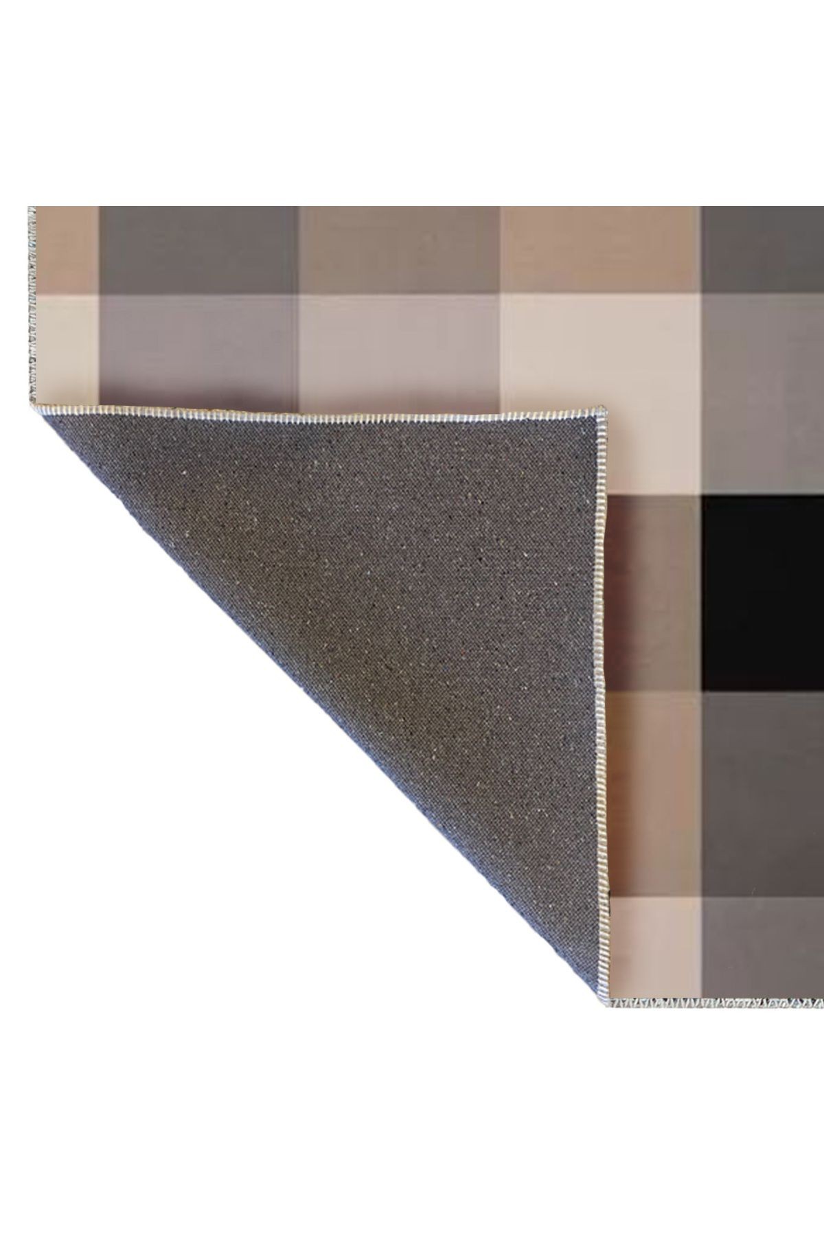 Ametist Serisi Gri Kahve Tonlar Patchwork Detay Desenli Dokuma Taban Modern Dekoratif Halı ametist28