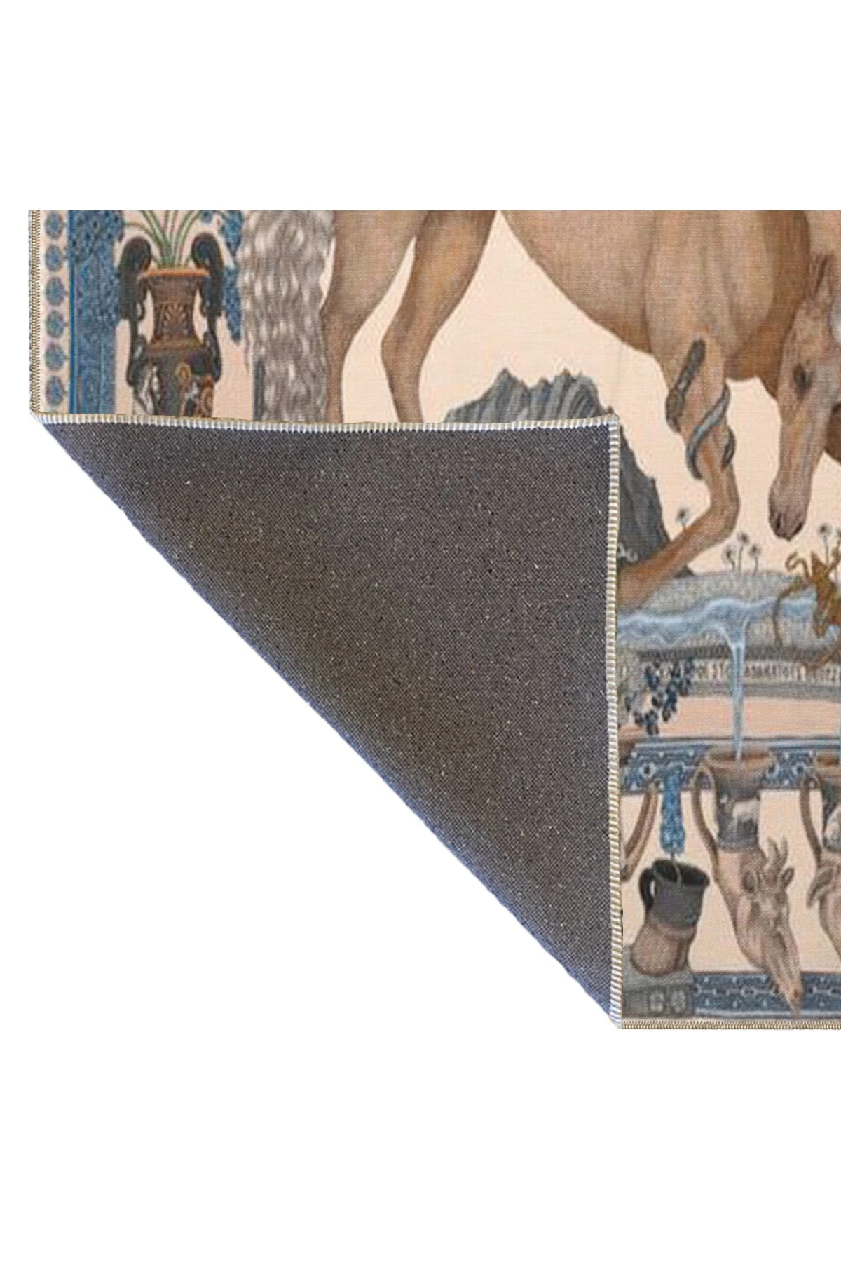 Kanatlı ve At Desenli Dokuma Taban miravip706