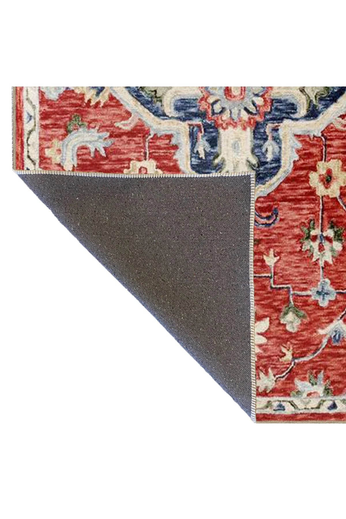 Floral Çiçekli Kırmızı Renkli Geleneksel Dokuma Taban ve Dekoratif Halı miravip612