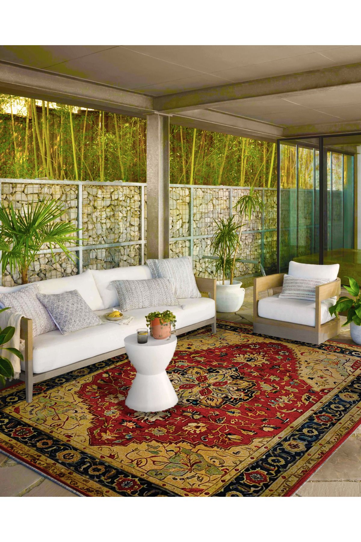 Paris Koleksiyonu Bordo Bej Temalı Geleneksel Motif Etnik Desenli Vintage Dekoratif Halı 77