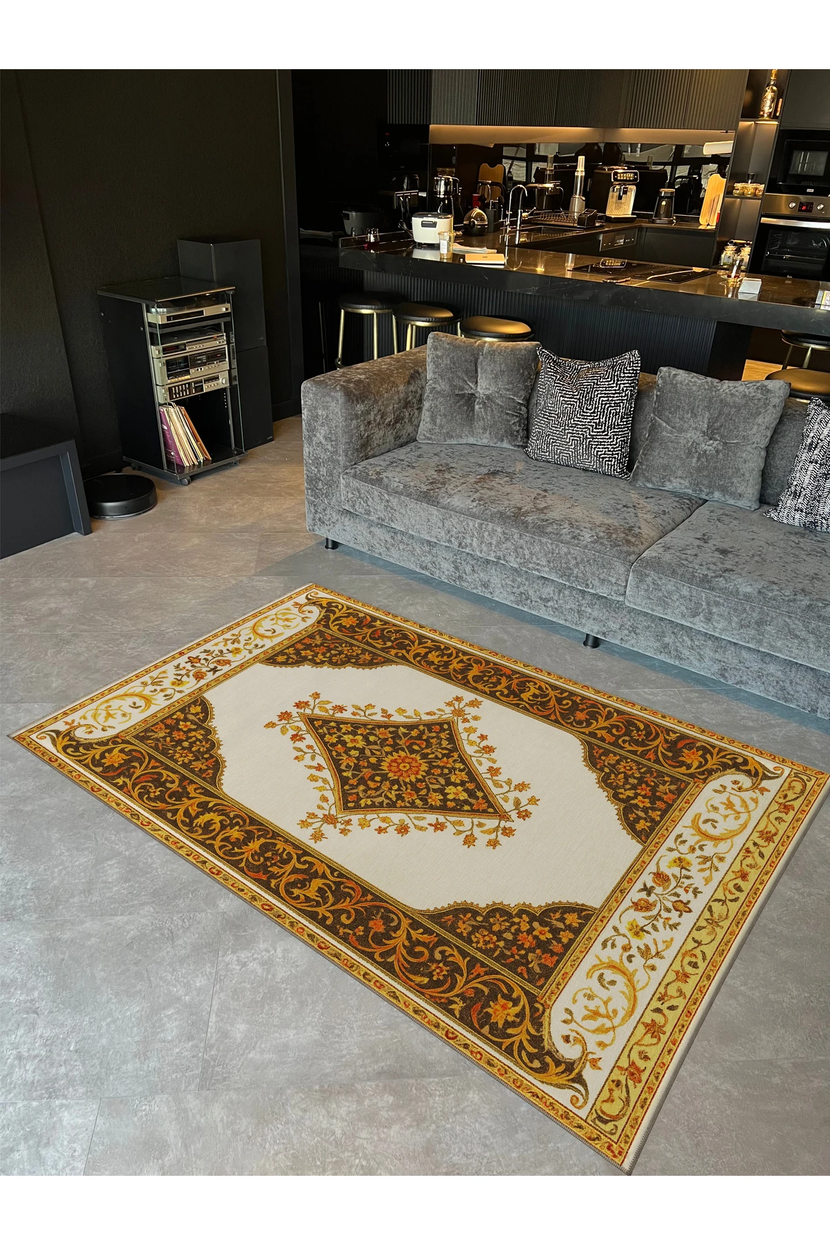 MOSSO Gelenksel Temalı Desenli Modern Dekoratif Halı mosso438