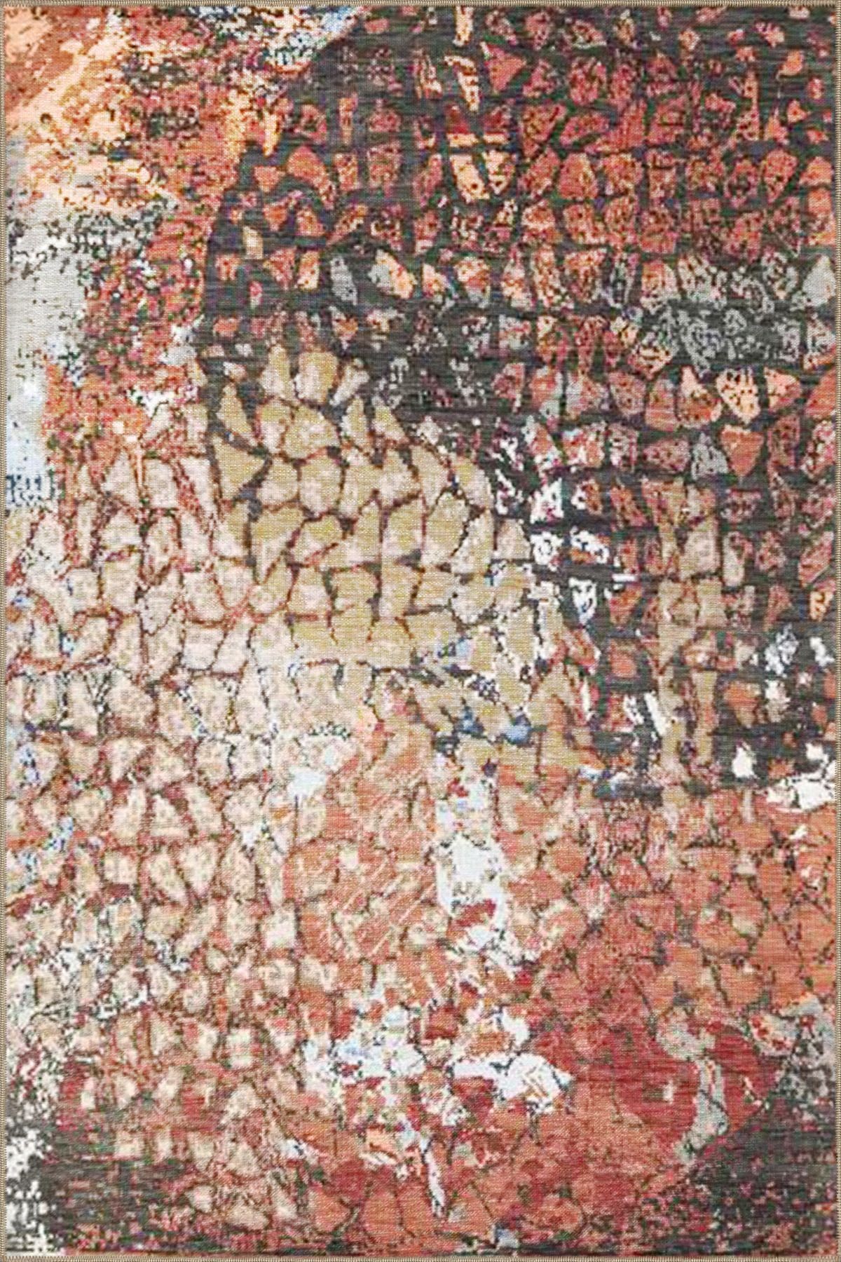 Çok Renkli Soyut Geometrik Desenli Kreatif Modern Dekoratif Halı 3316