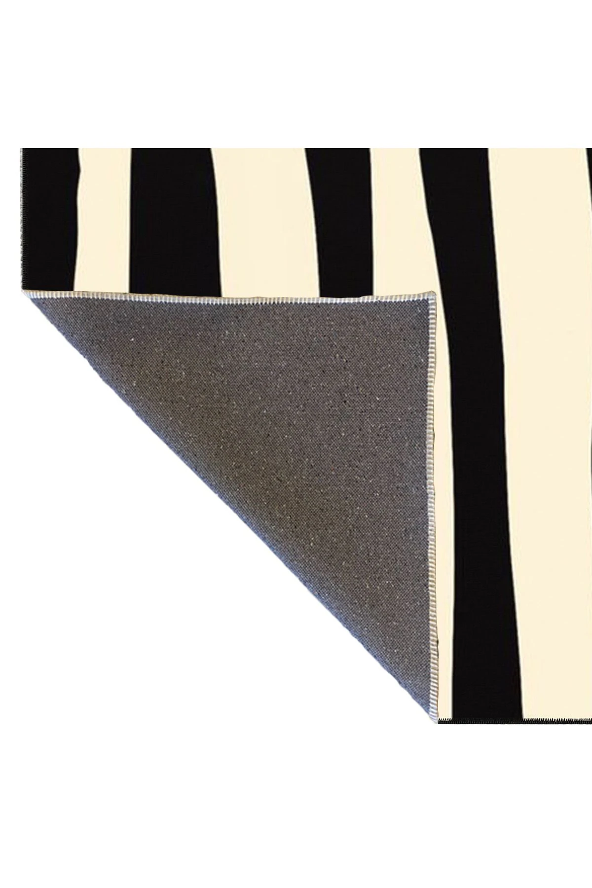 Siyah Krem Modern Desenli Dokuma Taban ve Yıkanabilir Halı miravip9502