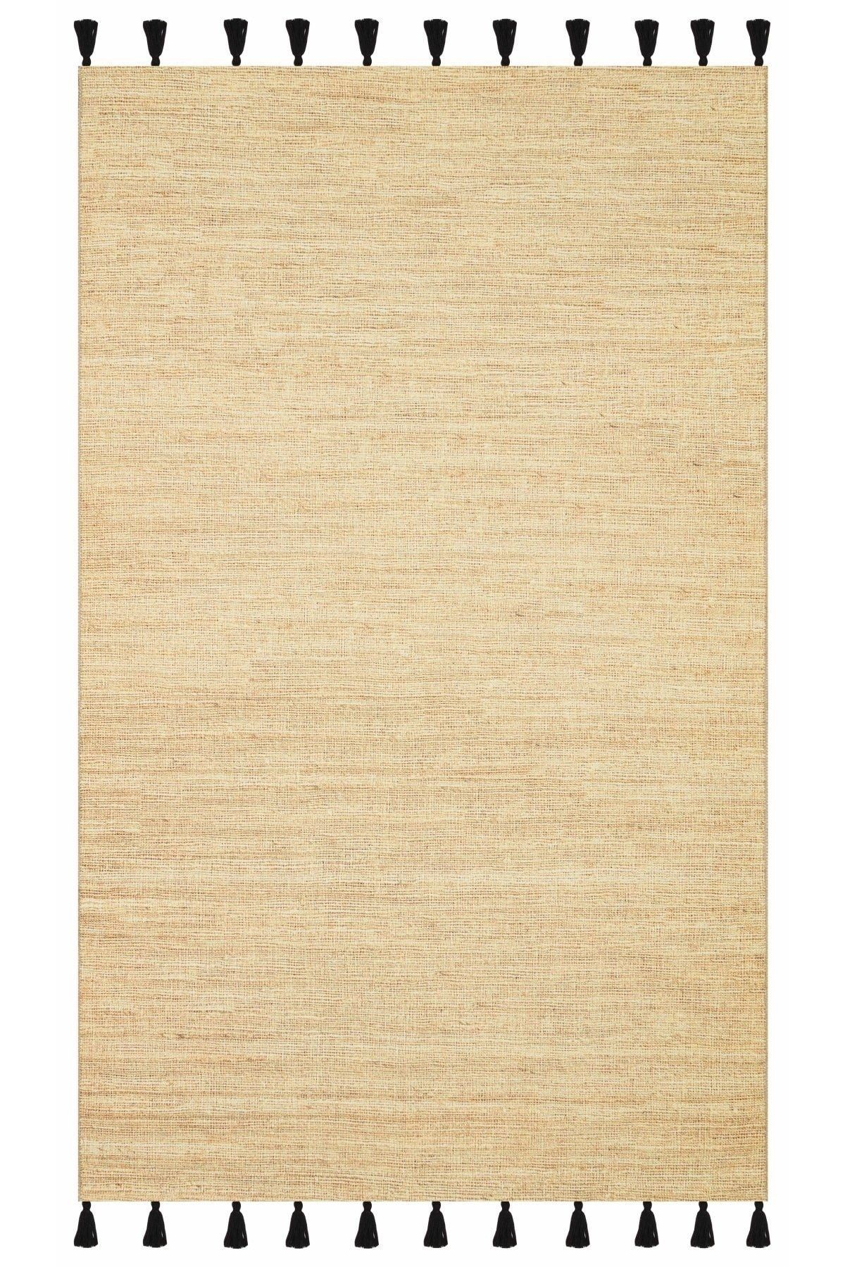 Moroccan 9001 Siyah Püsküllü Bohomian Ve Modern Kilim