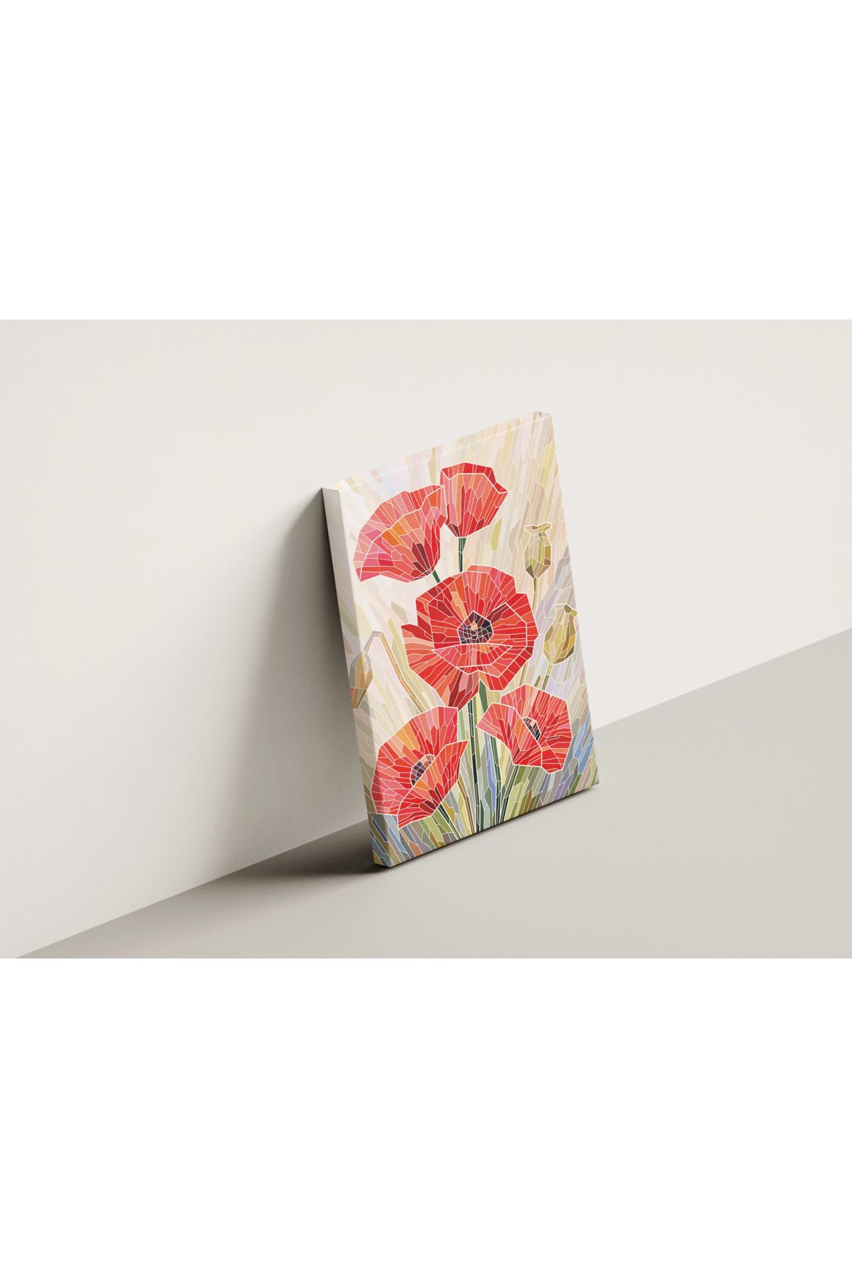 Kanvas Tablo Vitra Kırmızı Çiçek Temalı