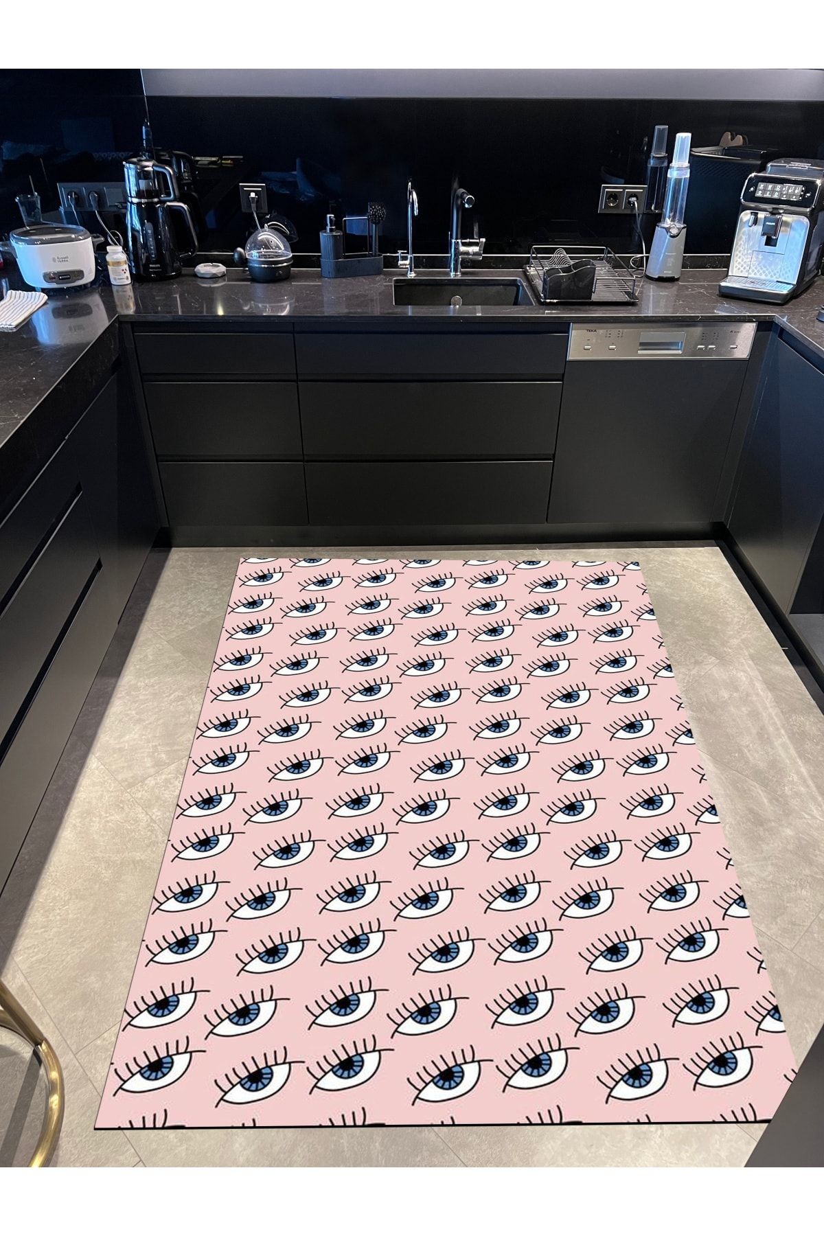 Mira 1053 Pembe Mavi Göz Dokuma Taban Halı