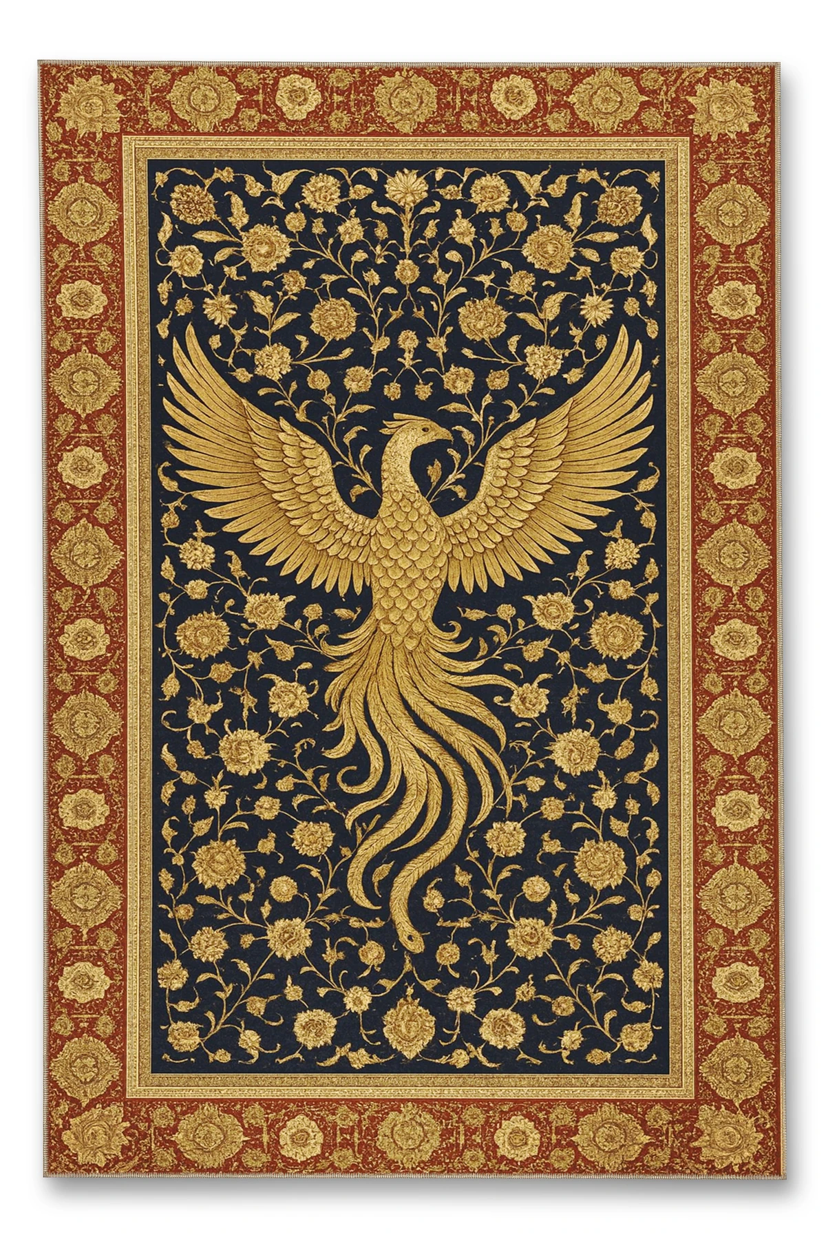 MOSSO Grafiti Motifli Desen Dokuma Taban Vintage Dekoratif Halı mosso906