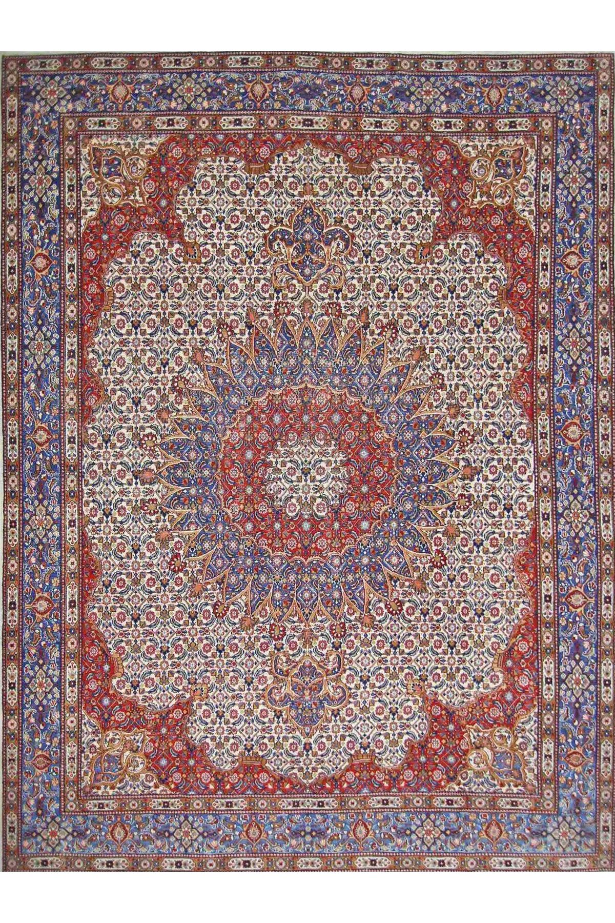 Mete Koleksiyonu Çok Renkli Geleneksel Motifler Desenli Vintage Dekoratif Halı 32