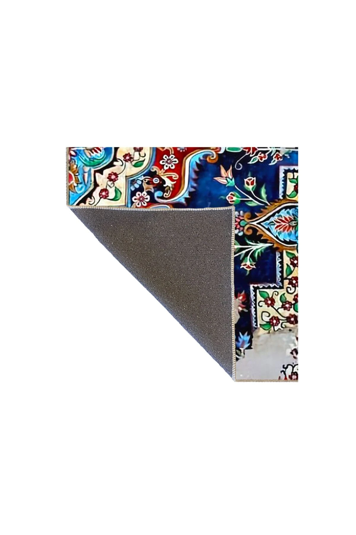 Mor Fırça Boyalı Geleneksel Desenli Dokuma Taban Halı ve Yıkanabilir Halı aloha157