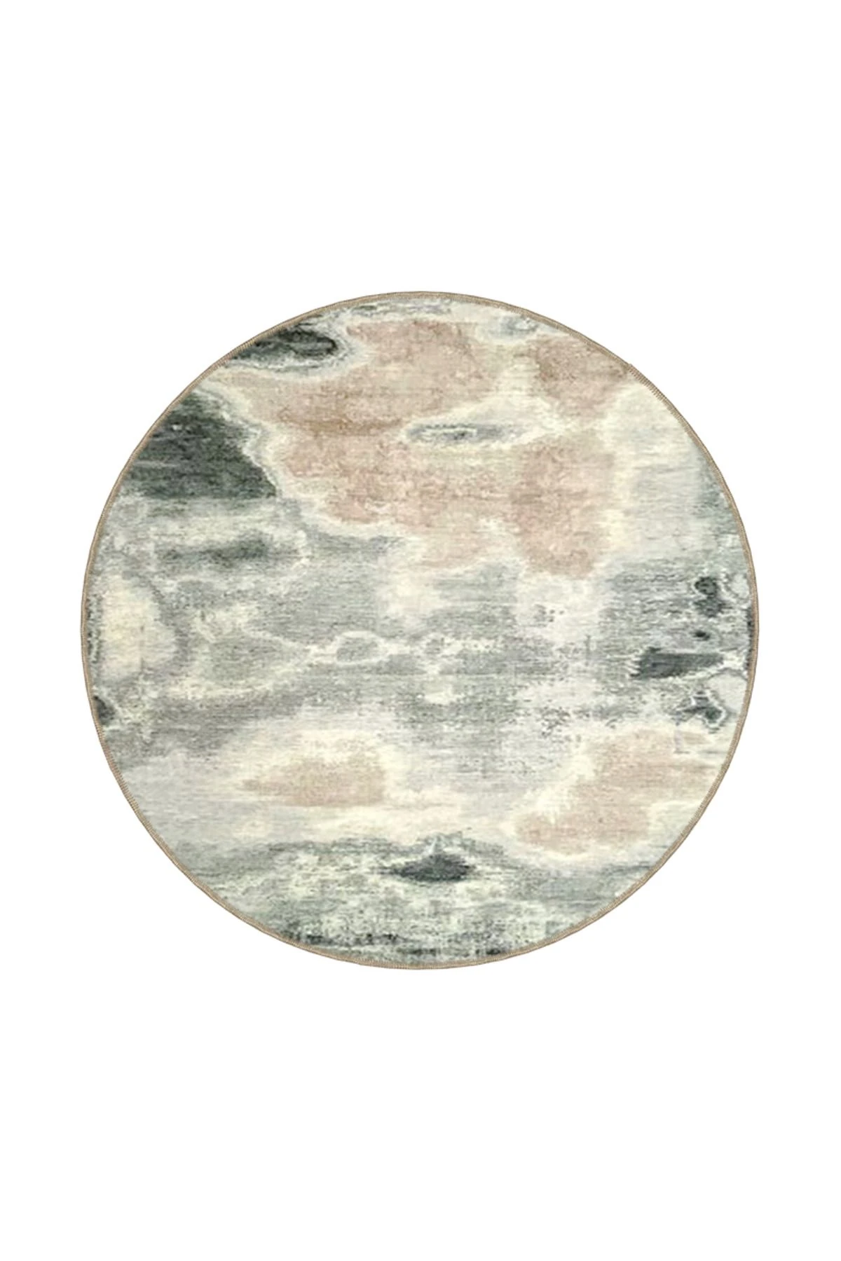 Soyut Desenli Pastel Boyalı Dokuma Taban Halı miravip490