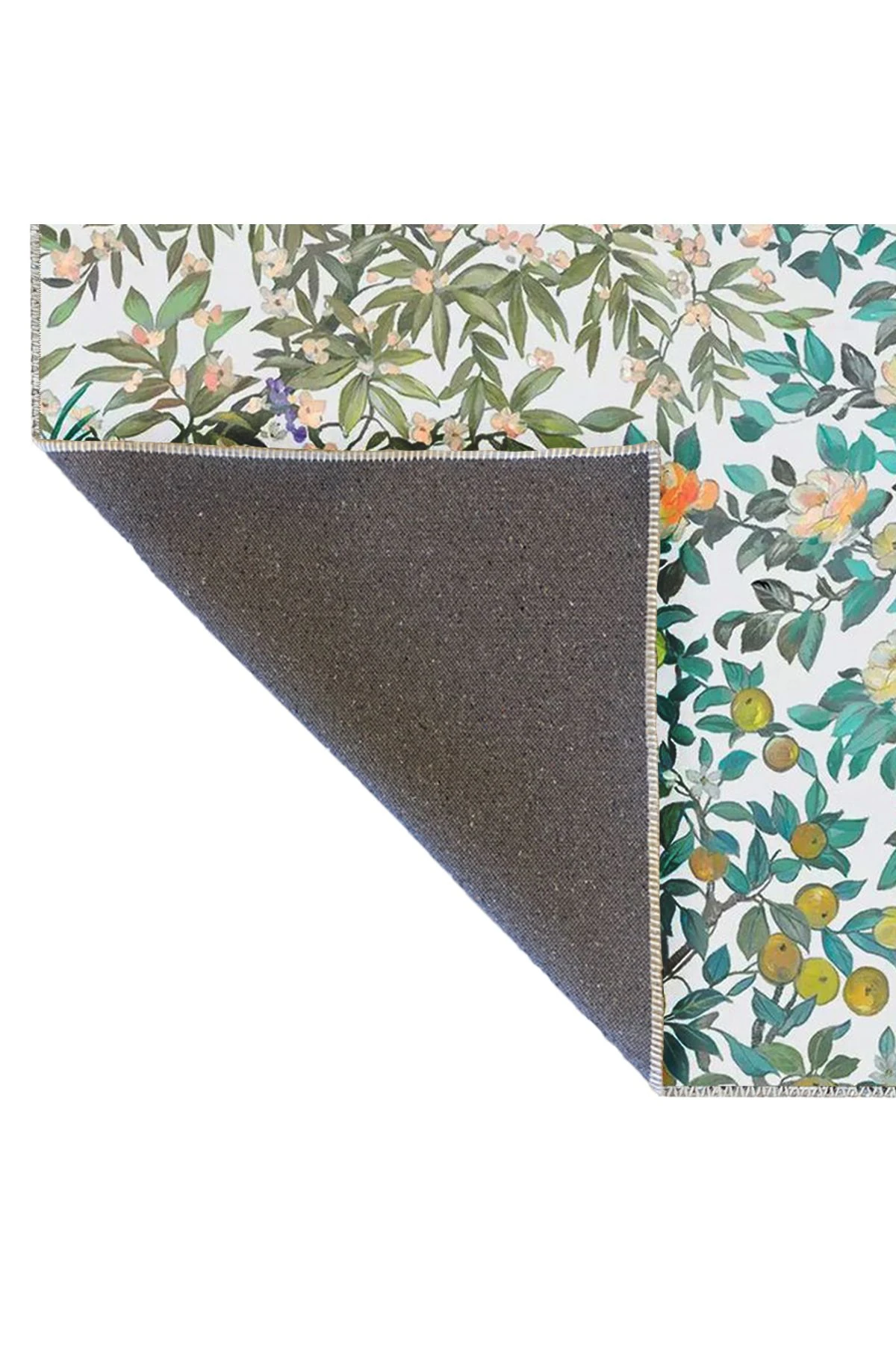 Semih Koleksiyonu Açık Tonlarda Çiçekli Ağaç Desenli Dokuma Taban Modern Dekoratif Halı 50