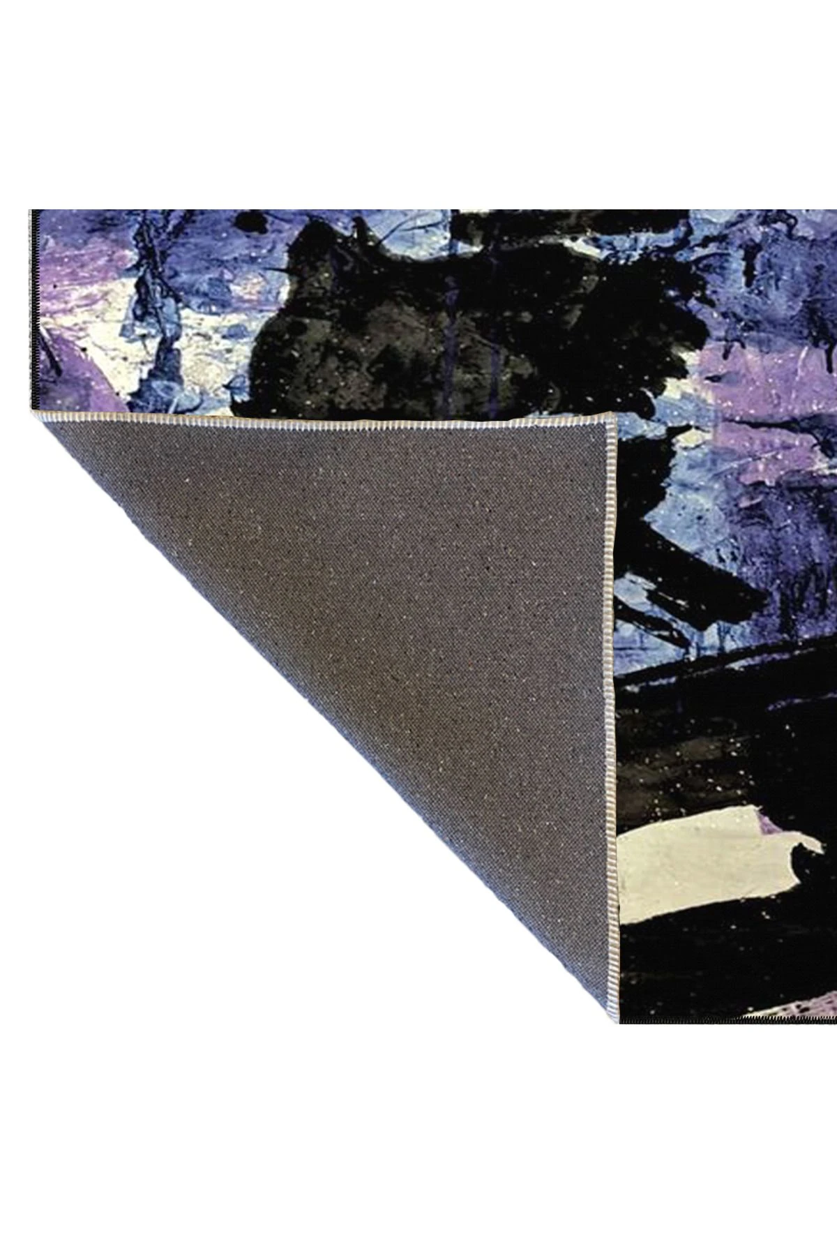 Mor Temalı Desenli Modern Dekoratif Halı ve Yıkanabilir Halı miravip9588