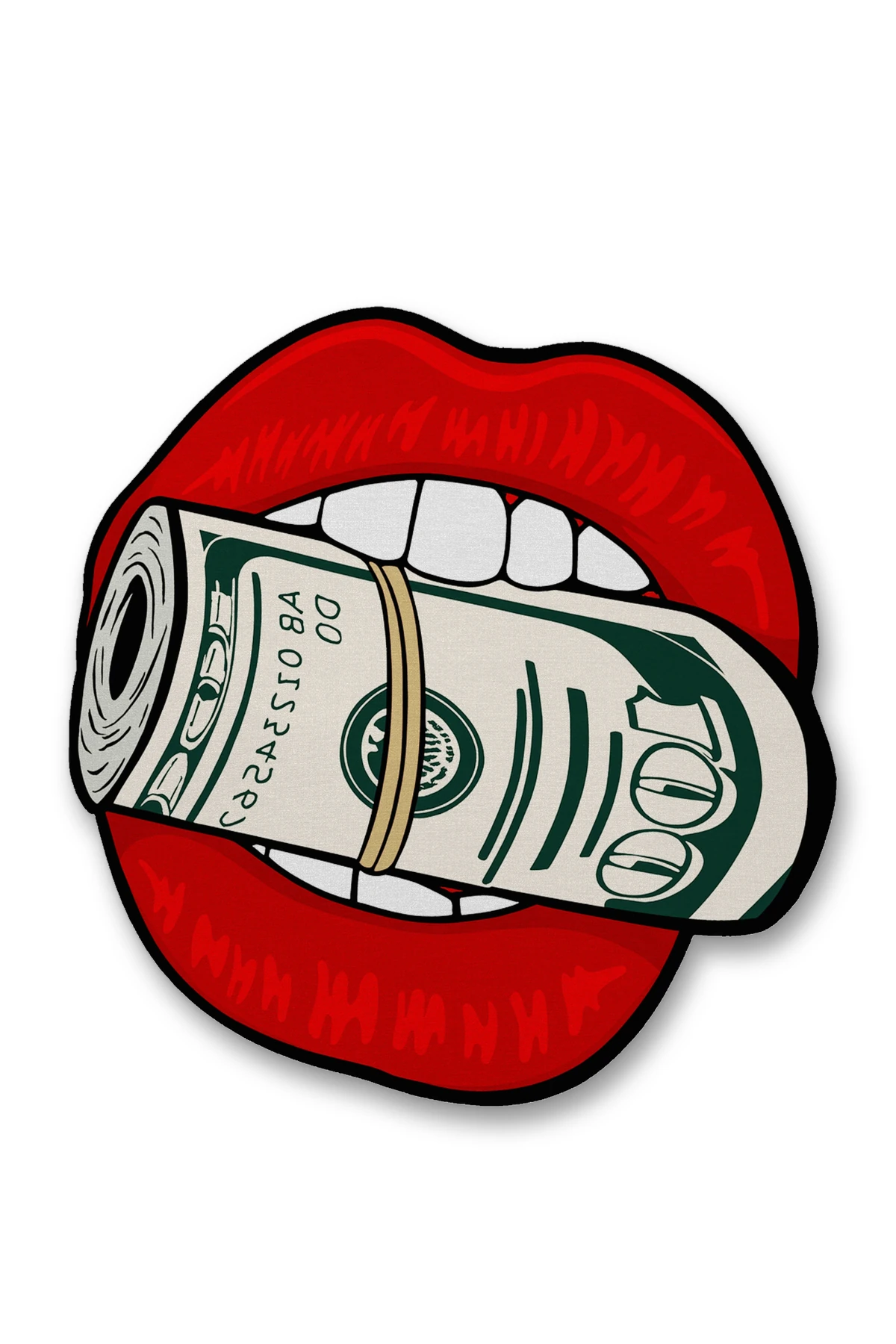 MOSSO Dudakların Arasındaki Para Desenli Dokuma Taban Modern Dekoratif Halı mosso345