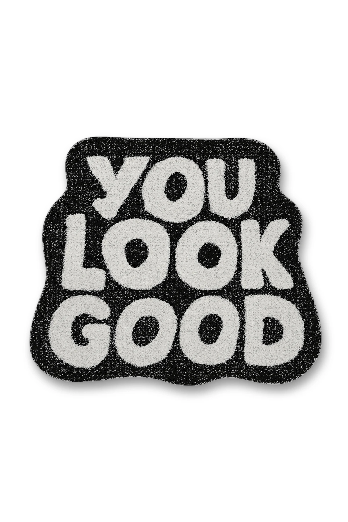 MOSSO You Look Good Yazı Desenli Dokuma Taban Modern Dekoratif Halı mosso348