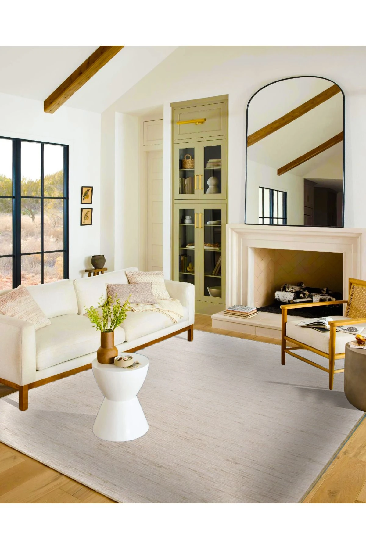 Krem Renkli Dekoratif Halı ve Yıkanabilir Halı miravip9648