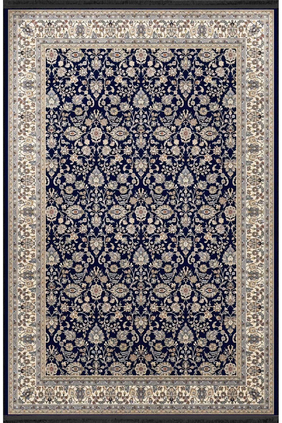 Çok Renkli Etnik Motif ve Çiçek Desenli Kreatif Vintage Dekoratif Halı 2534