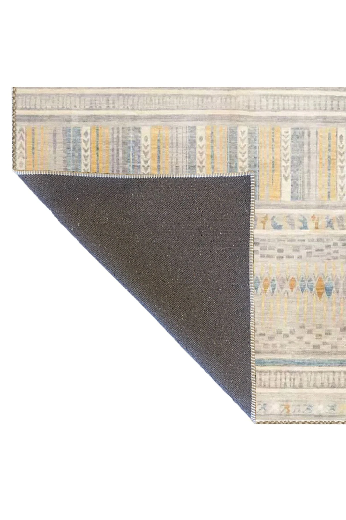 Krem Geometrik Modern Desenli Dokuma Taban miravip853