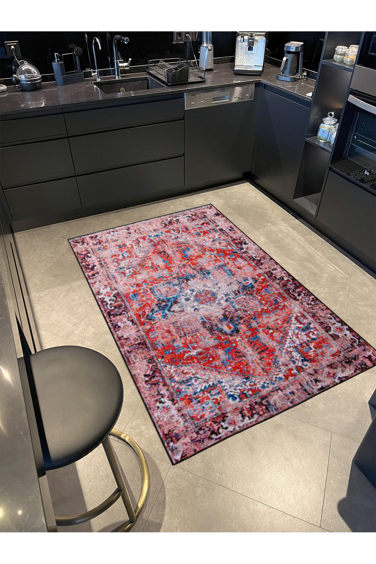 Baklava Kırmızı Renkli Geleneksel Dekoratif Halı miravip590