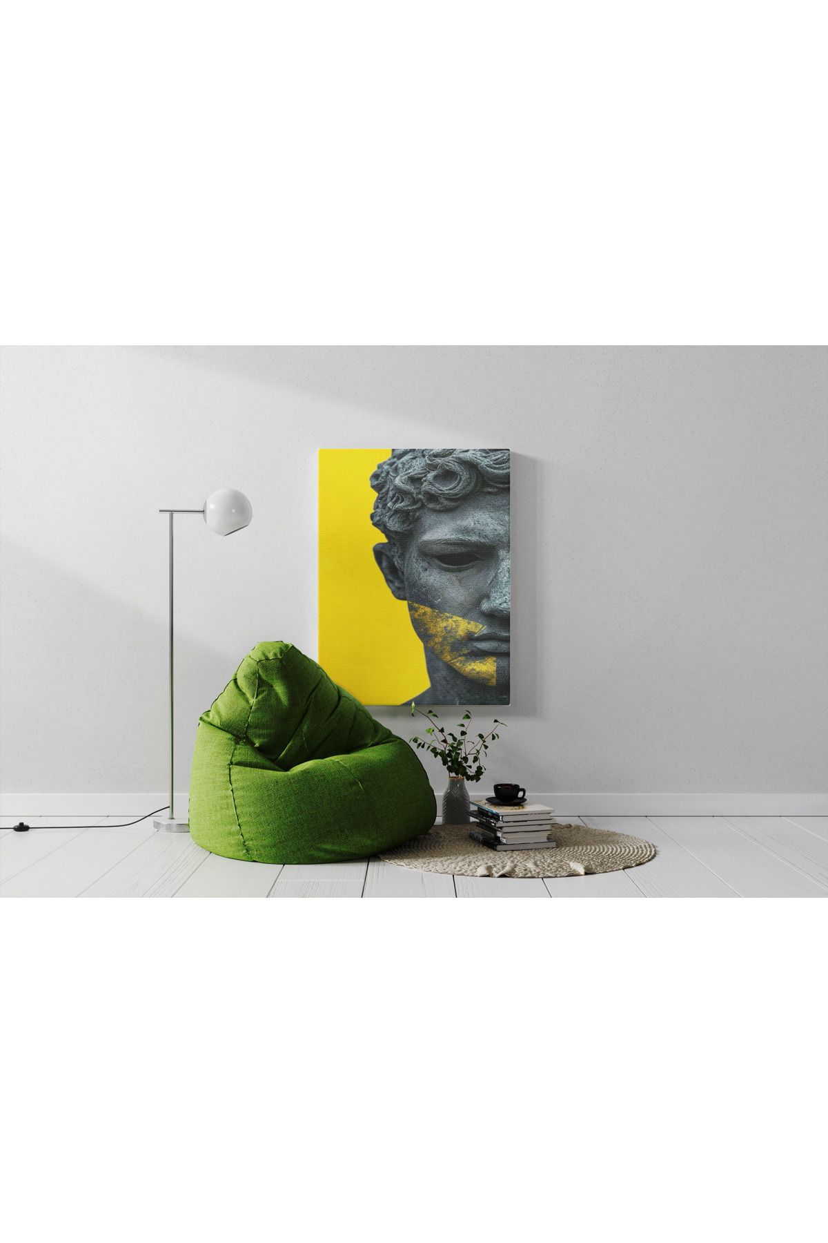 Kanvas Tablo Siyah Heykel Desenli Temalı Tablo