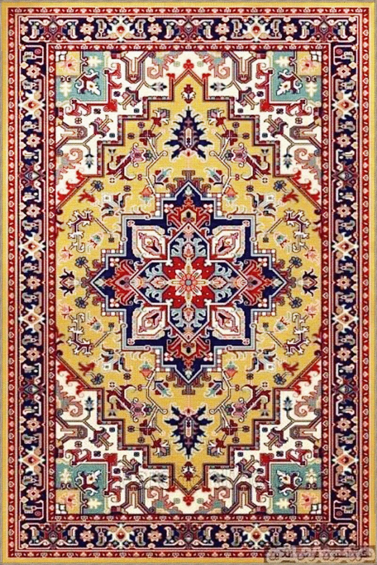 Eskitme Geometrik Modern Dekoratif Halı 3678