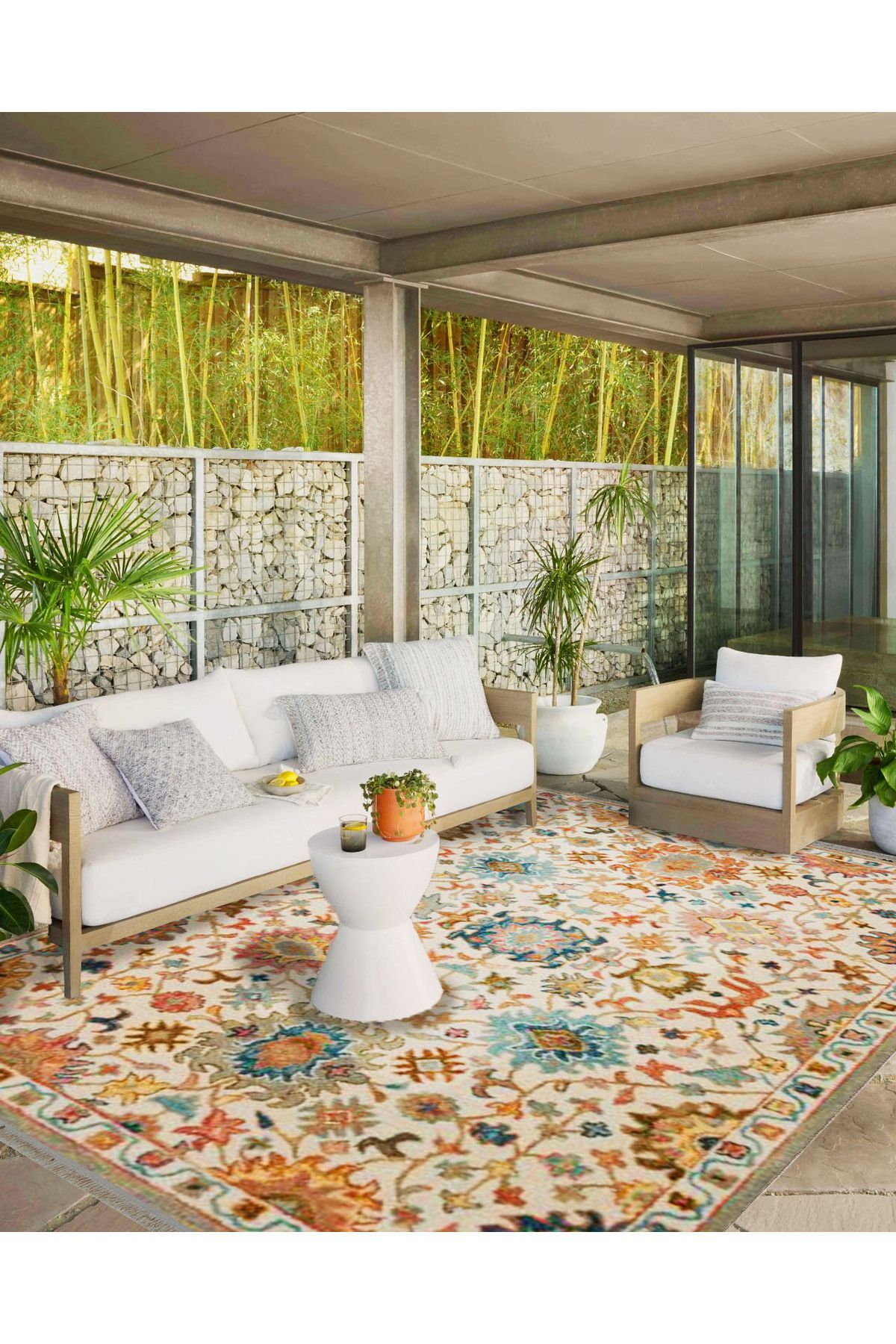 İnci Koleksiyonu Çok Renkli Geleneksel Motif Çiçek Desen Dokuma Taban Vintage Dekoratif Halı inci37