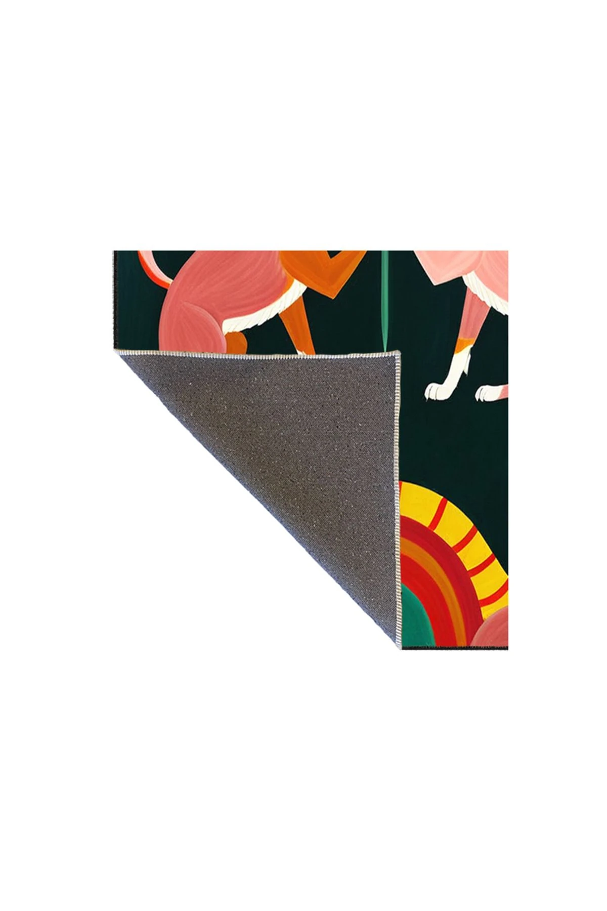 Paris Koleksiyonu Pastel Temalı Aslan ve Ağaç Desenli Kreatif Modern Dekoratif Halı 81