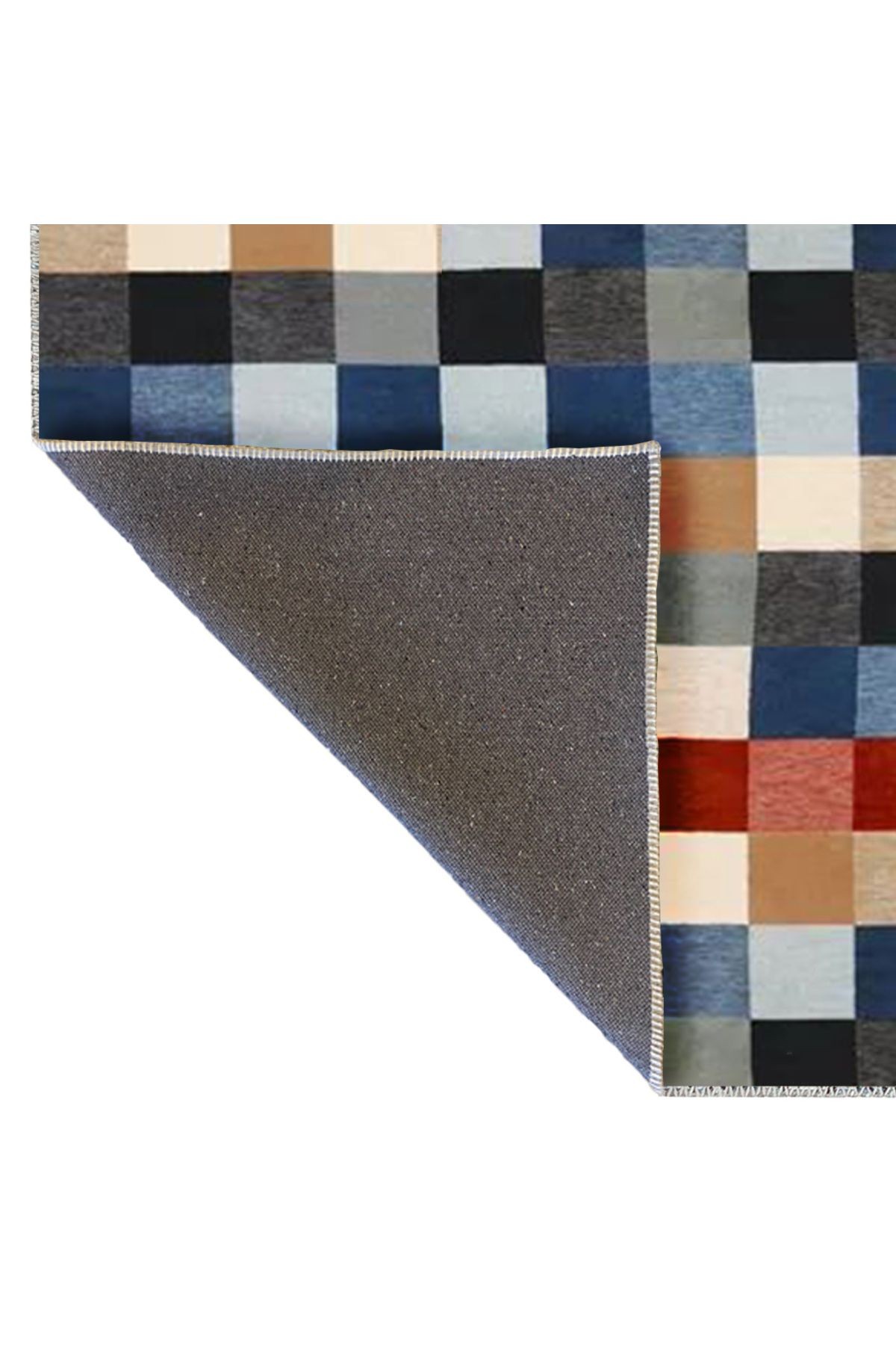 Ametist Serisi Çok Renkli Piksel Patchwork Desenli Dokuma Taban Modern Dekoratif Halı ametist34