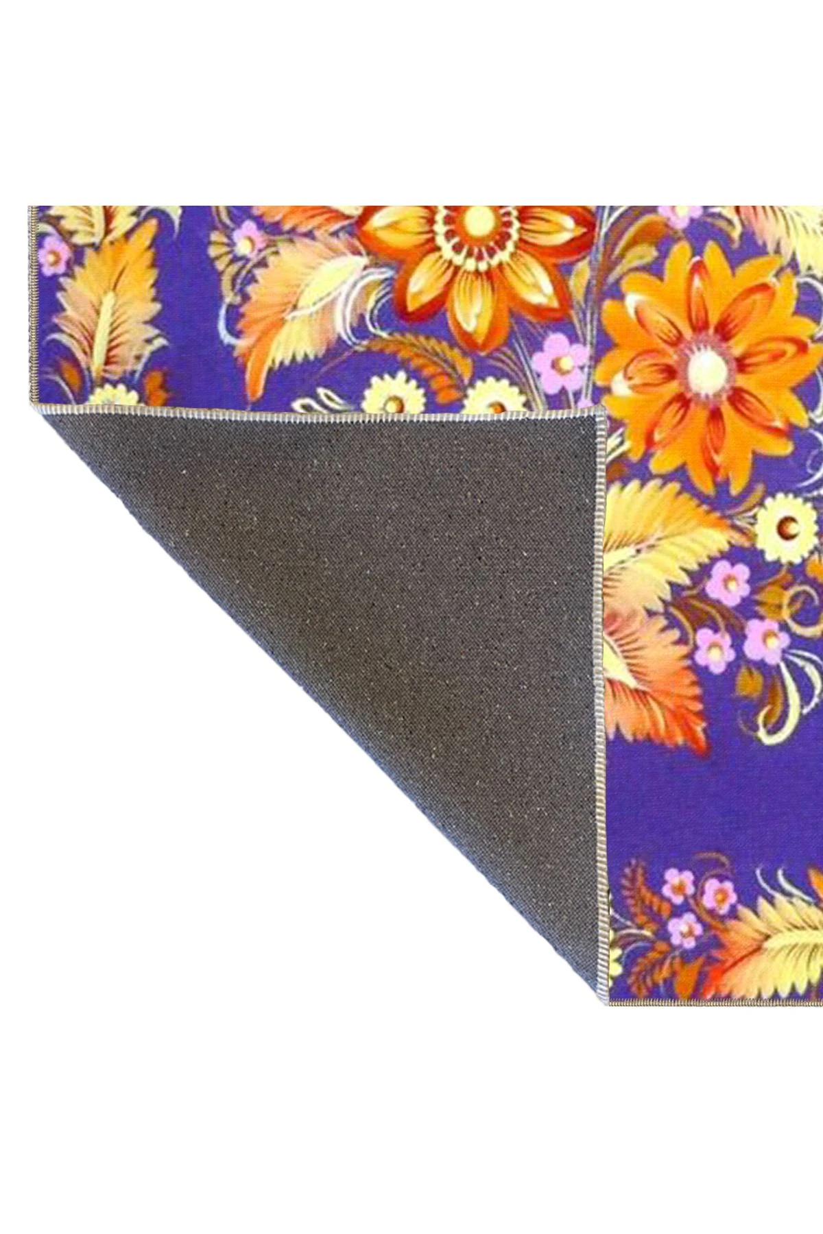 Mor Tonlu Çiçekli Floral Modern Dekoratif Halı miravip288