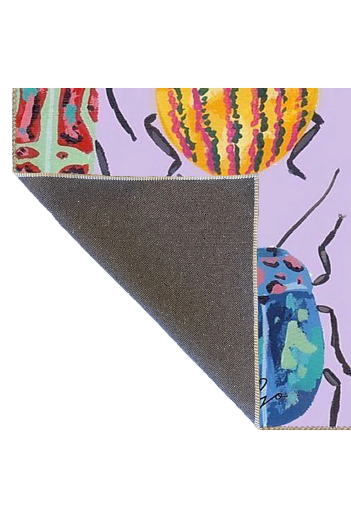 Pembe Renk Temalı Örümcek Hayvan Desenli Dokuma Taban Halı 3726