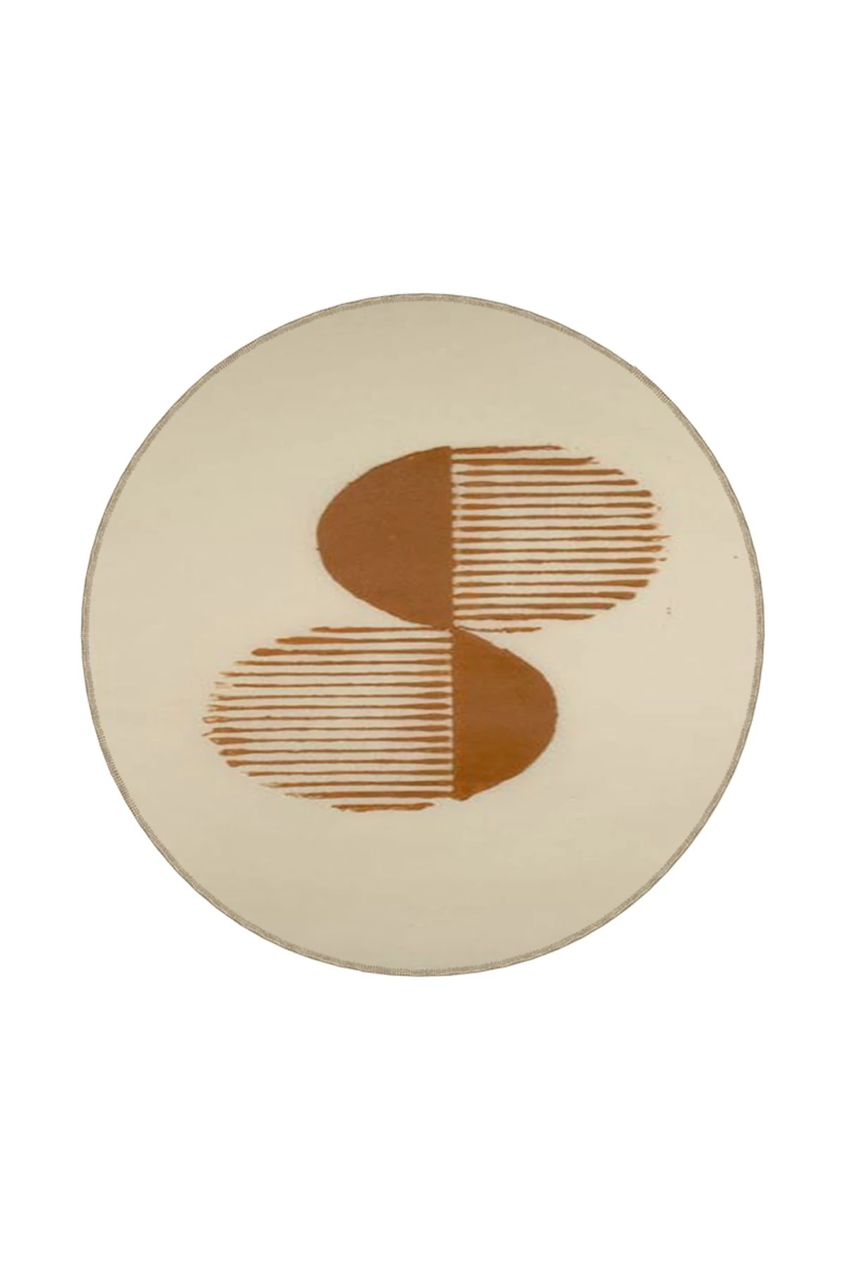 Kahverengi Hira Modern Desenli Dokuma Taban ve Yıkanabilir Halı miravip9425