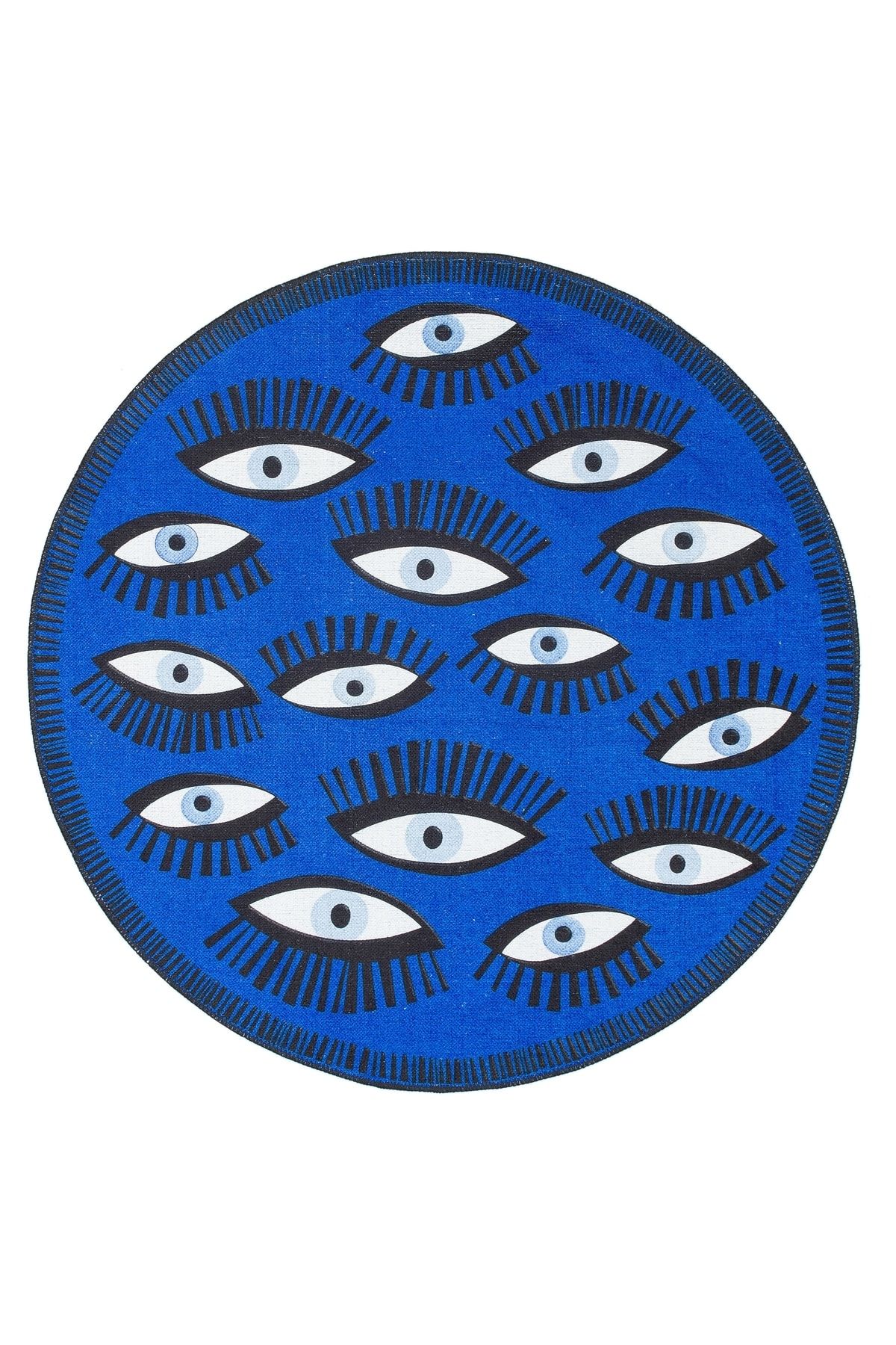 Mira 861 Parlament Mavi Göz Figürlü Modern Halı