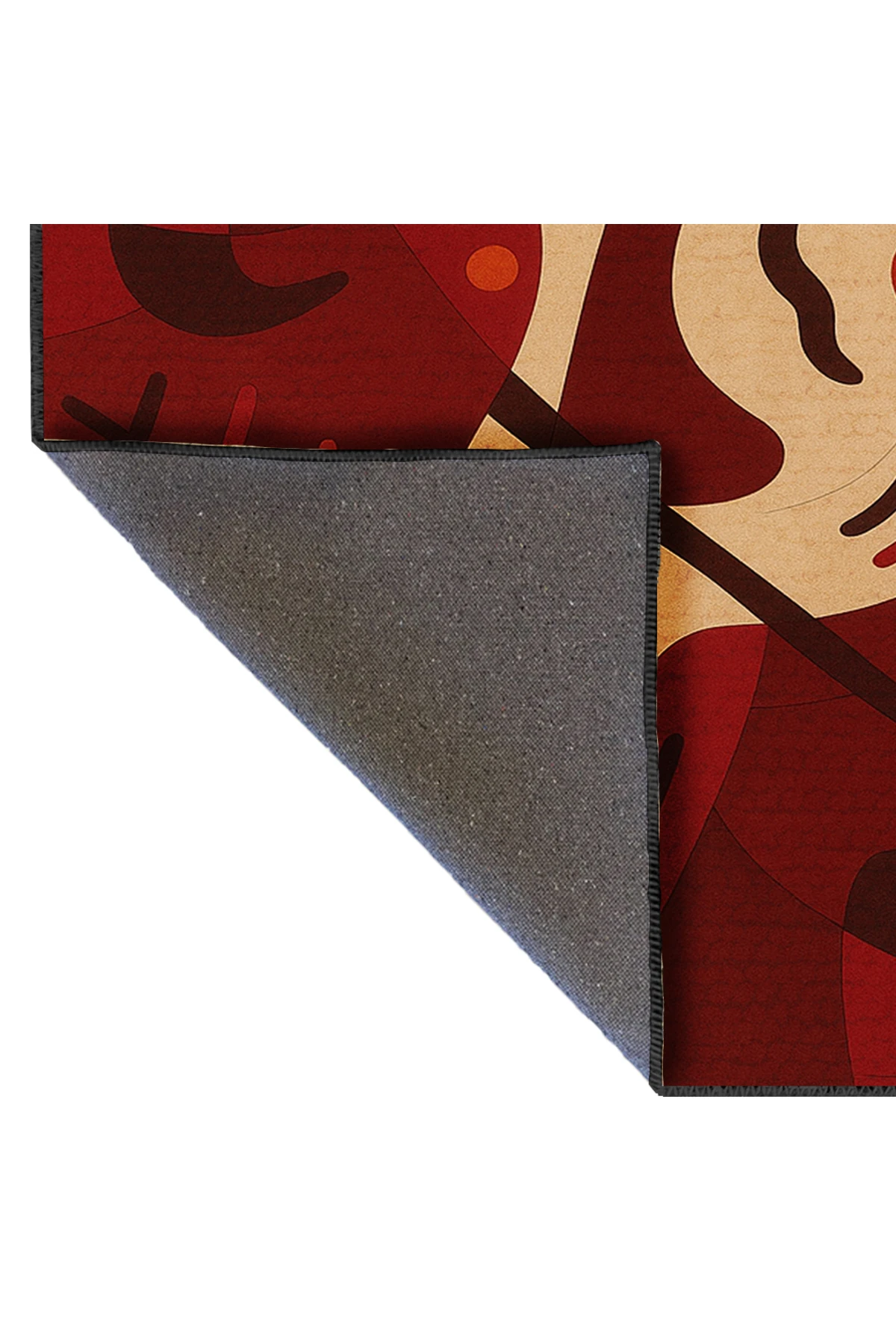 MOSSO Grafiti Motifli Desen Dokuma Taban Vintage Dekoratif Halı mosso903