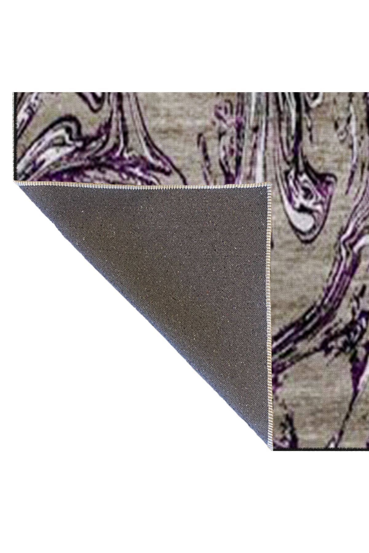 Gri Renkli Modern Dokuma Taban ve Dekoratif Halı 4482